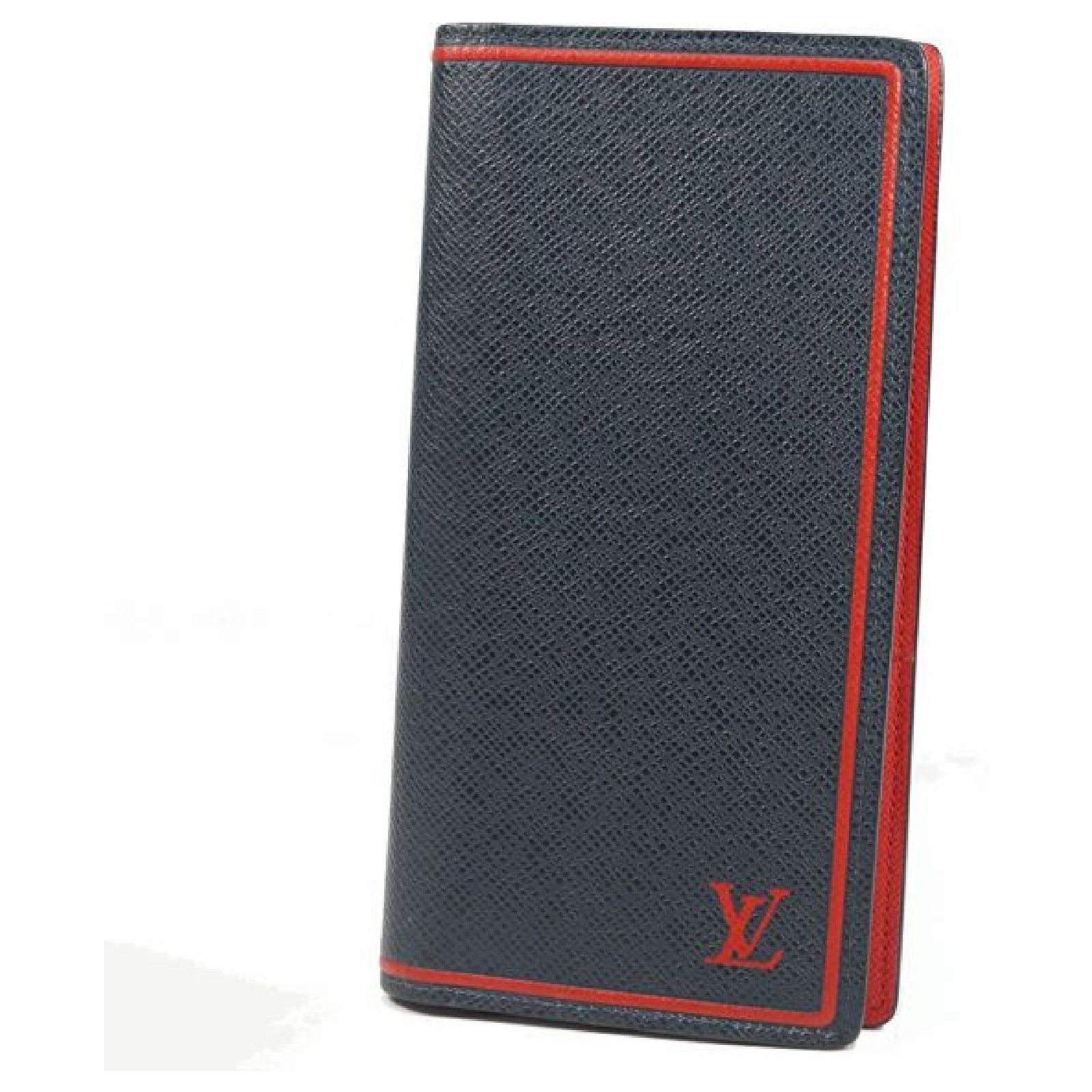 LOUIS VUITTON Folded portofeuilles Brazza Mens long wallet M63434 blue  Marine ref.234534 - Joli Closet