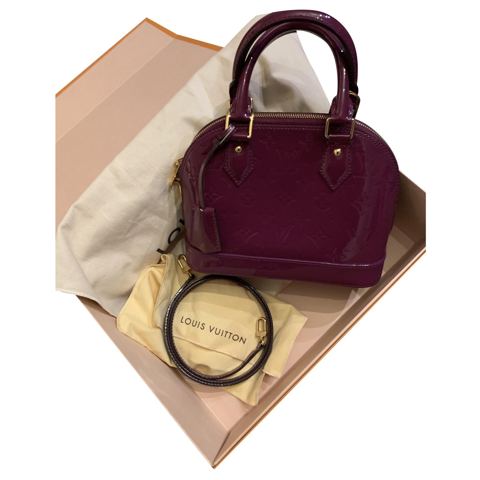 Louis Vuitton Baby alma Purple Patent leather ref.234501 - Joli Closet