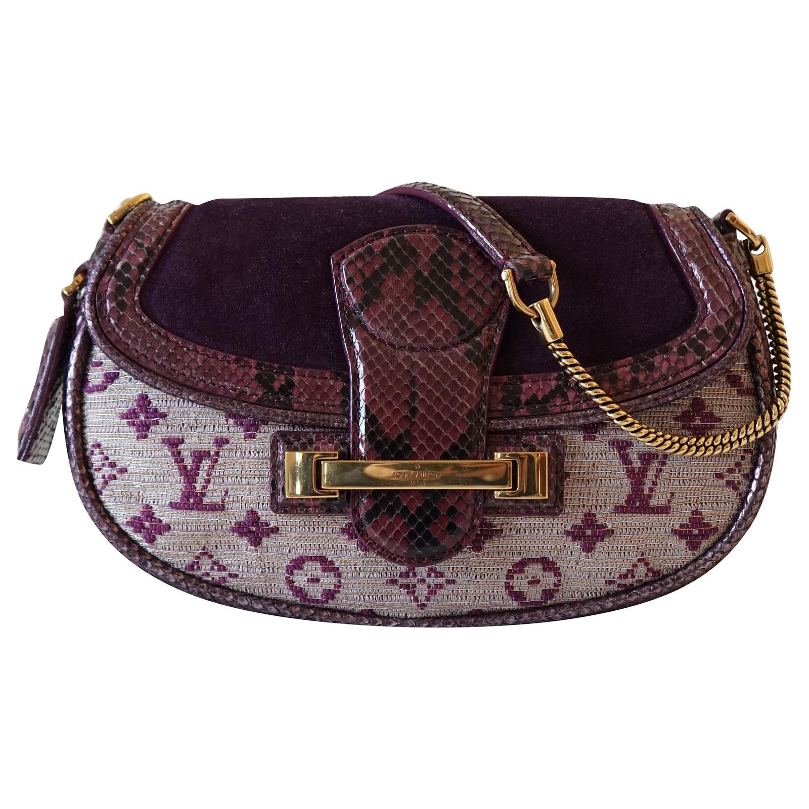 Louis Vuitton Handbags Multiple colors Suede Cloth Python ref