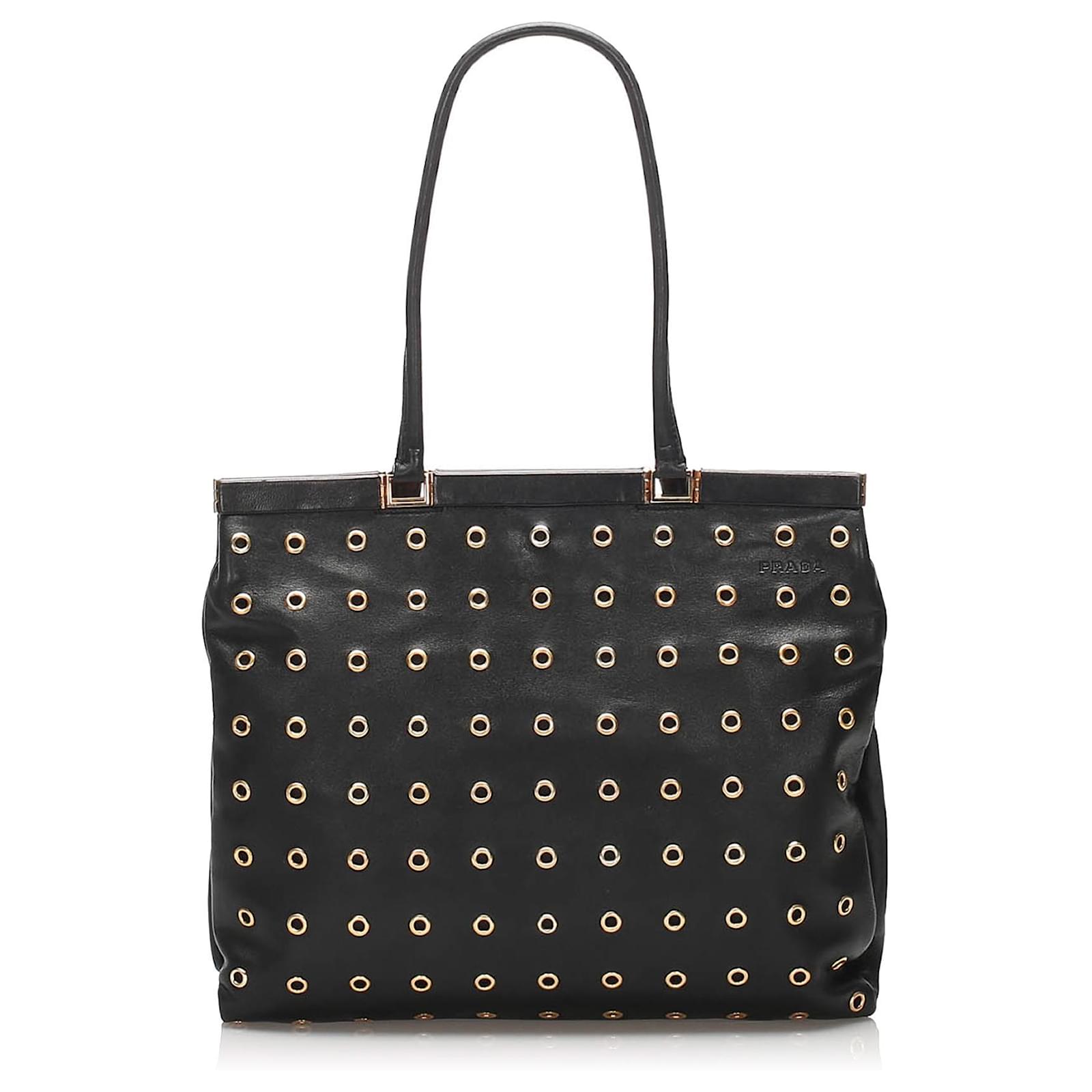 prada grommet bag