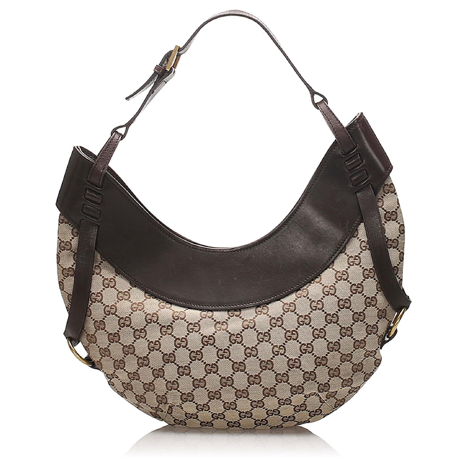 gucci gg canvas hobo bag