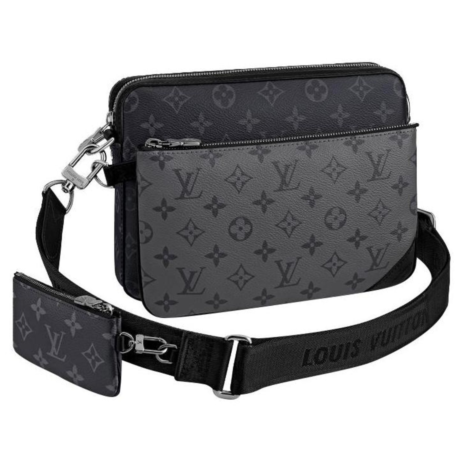 Louis Vuitton Utility Black Leather Shoulder Bag (Pre-Owned)