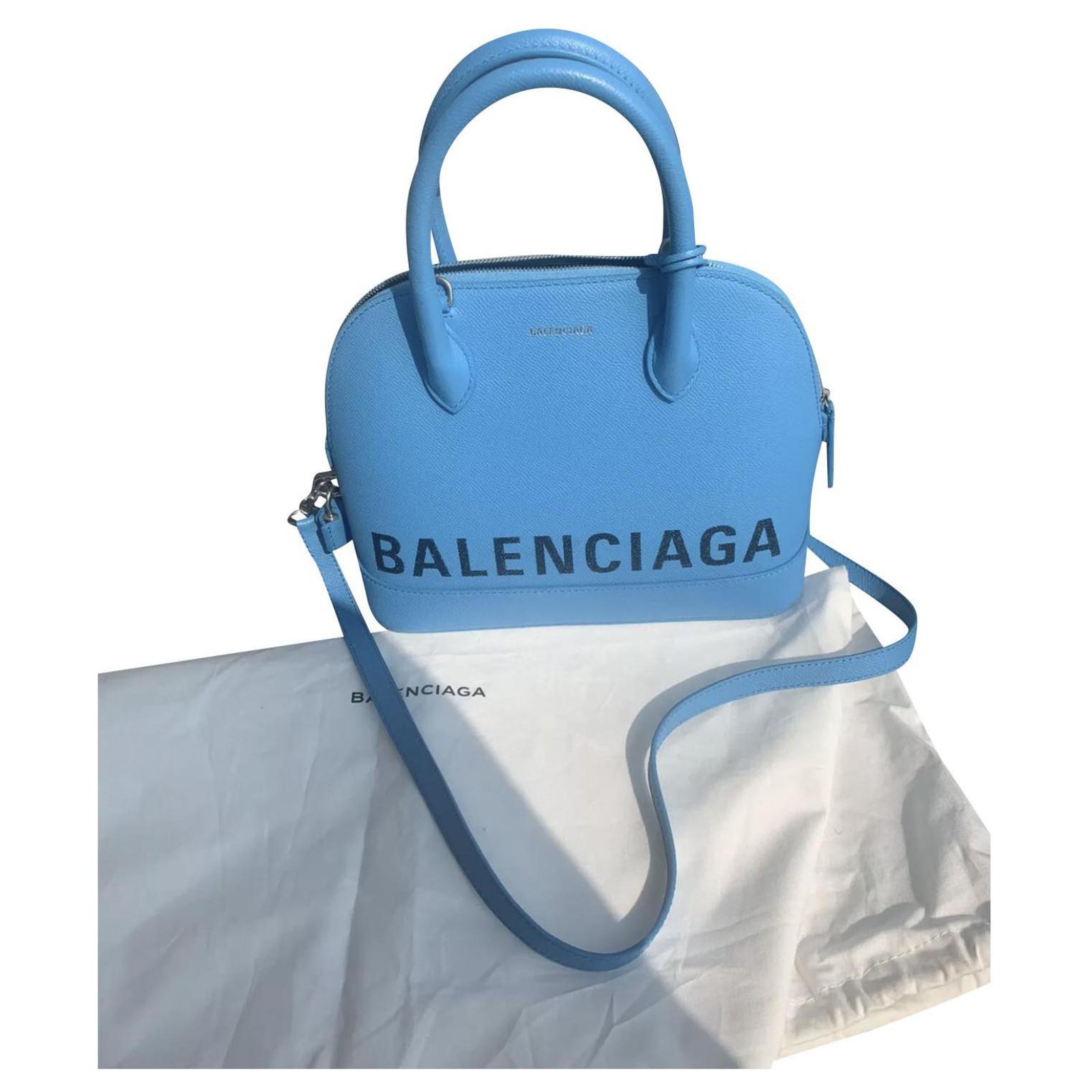 fumle Udsøgt Tag telefonen Balenciaga City bag Light blue Leather ref.235033 - Joli Closet