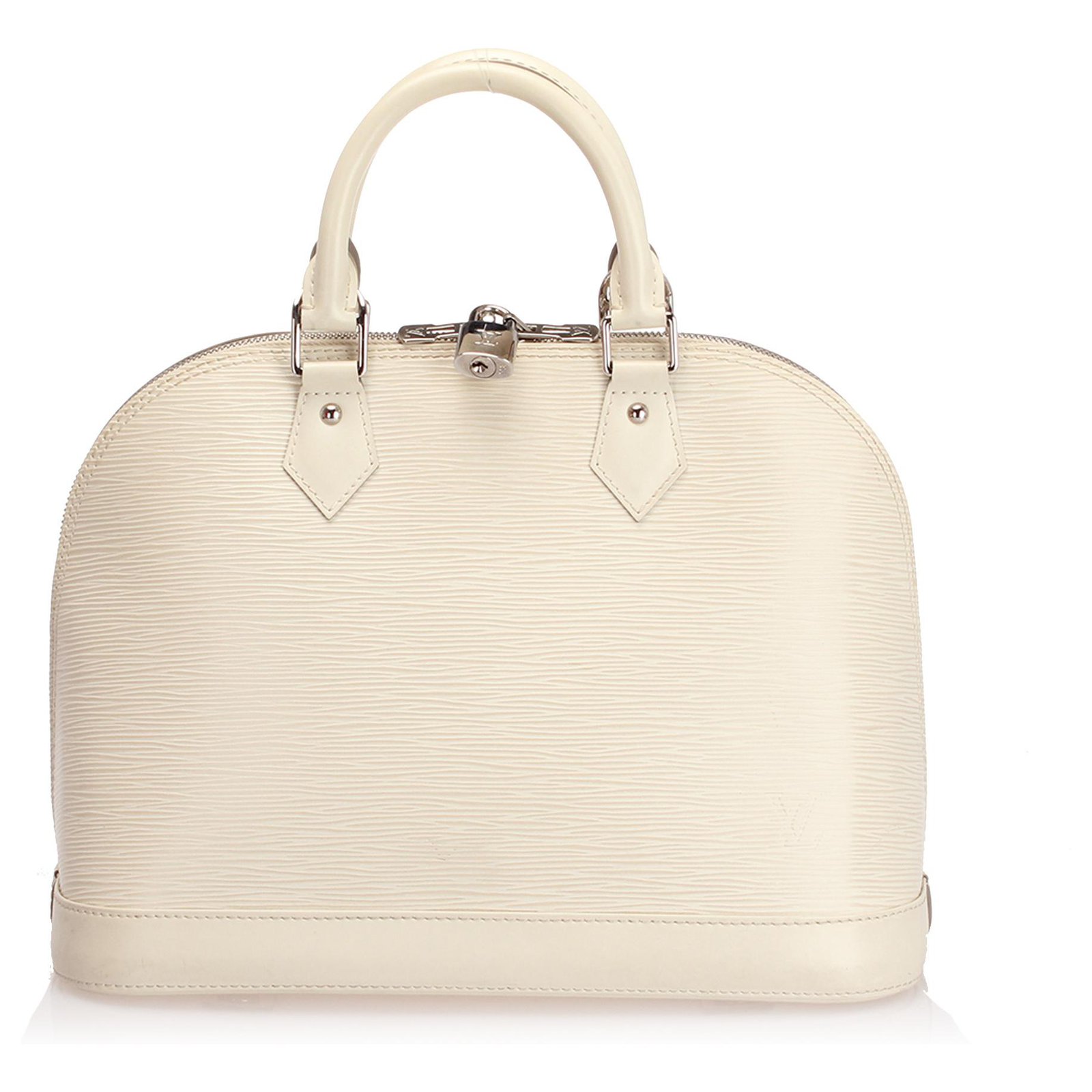 sac a main louis vuitton alma pm en cuir epi blanc