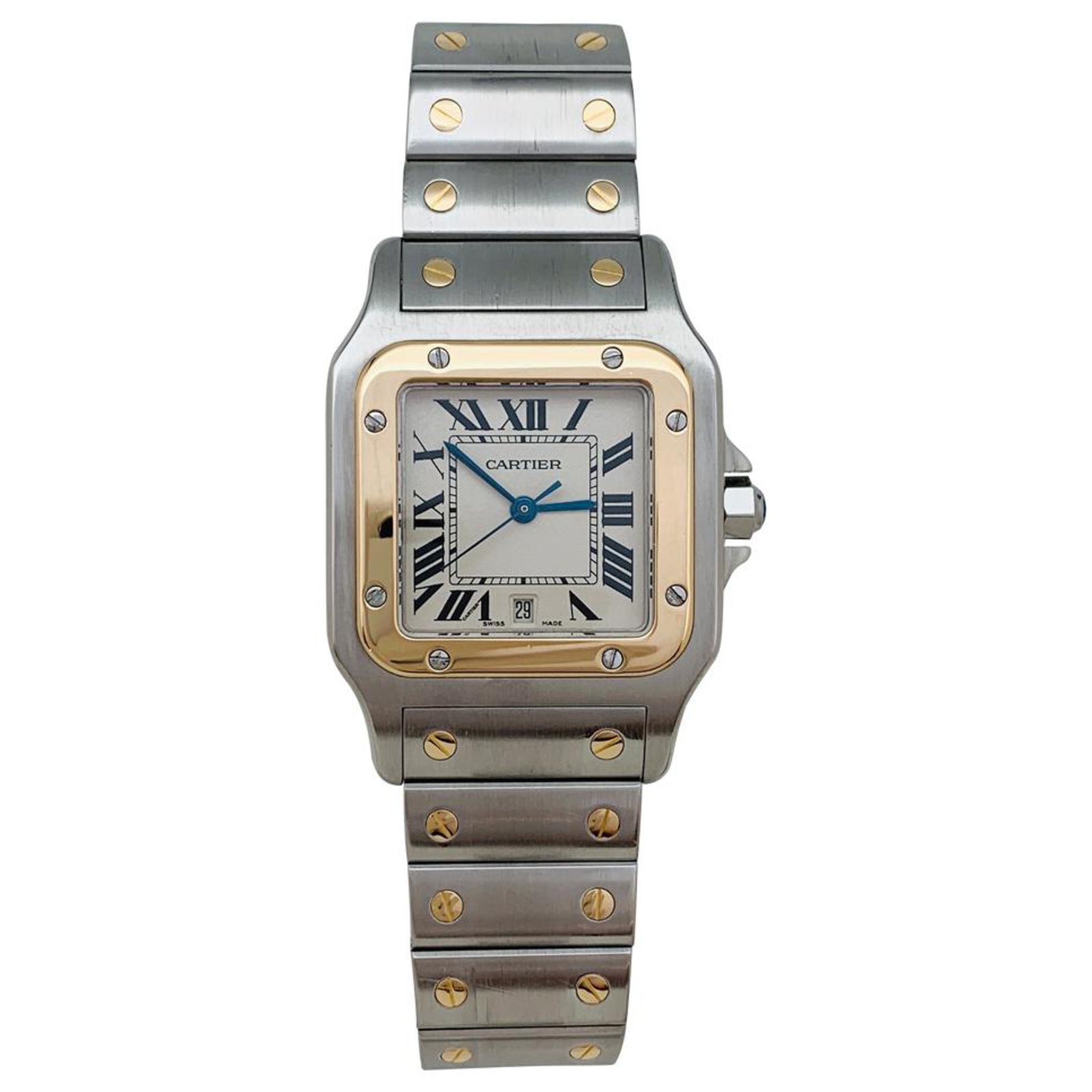 cartier santos steel and gold