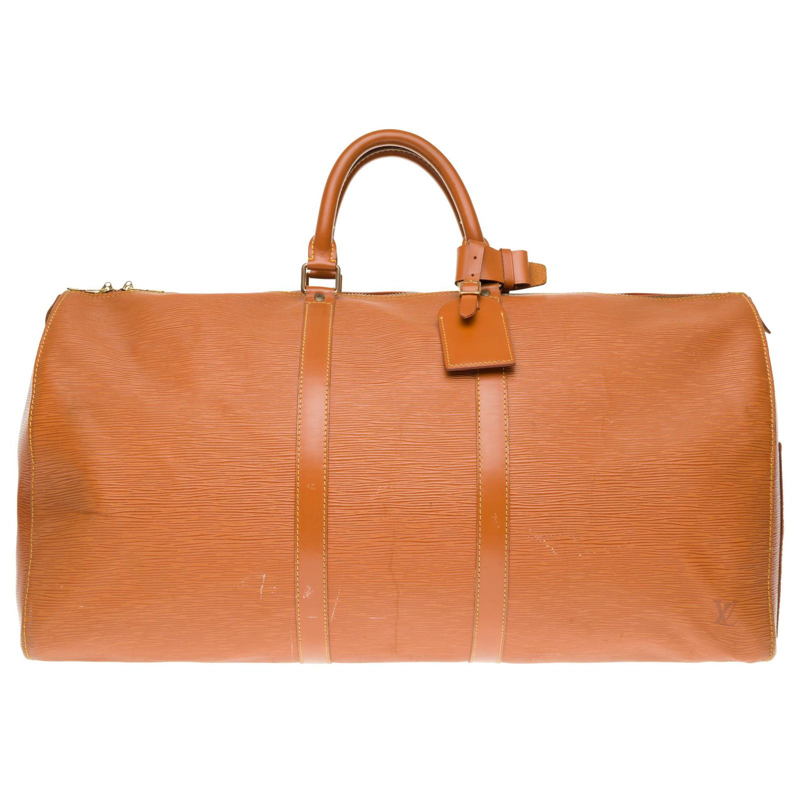 Louis Vuitton Keepall Travel Bag 55 in cognac epi leather ref