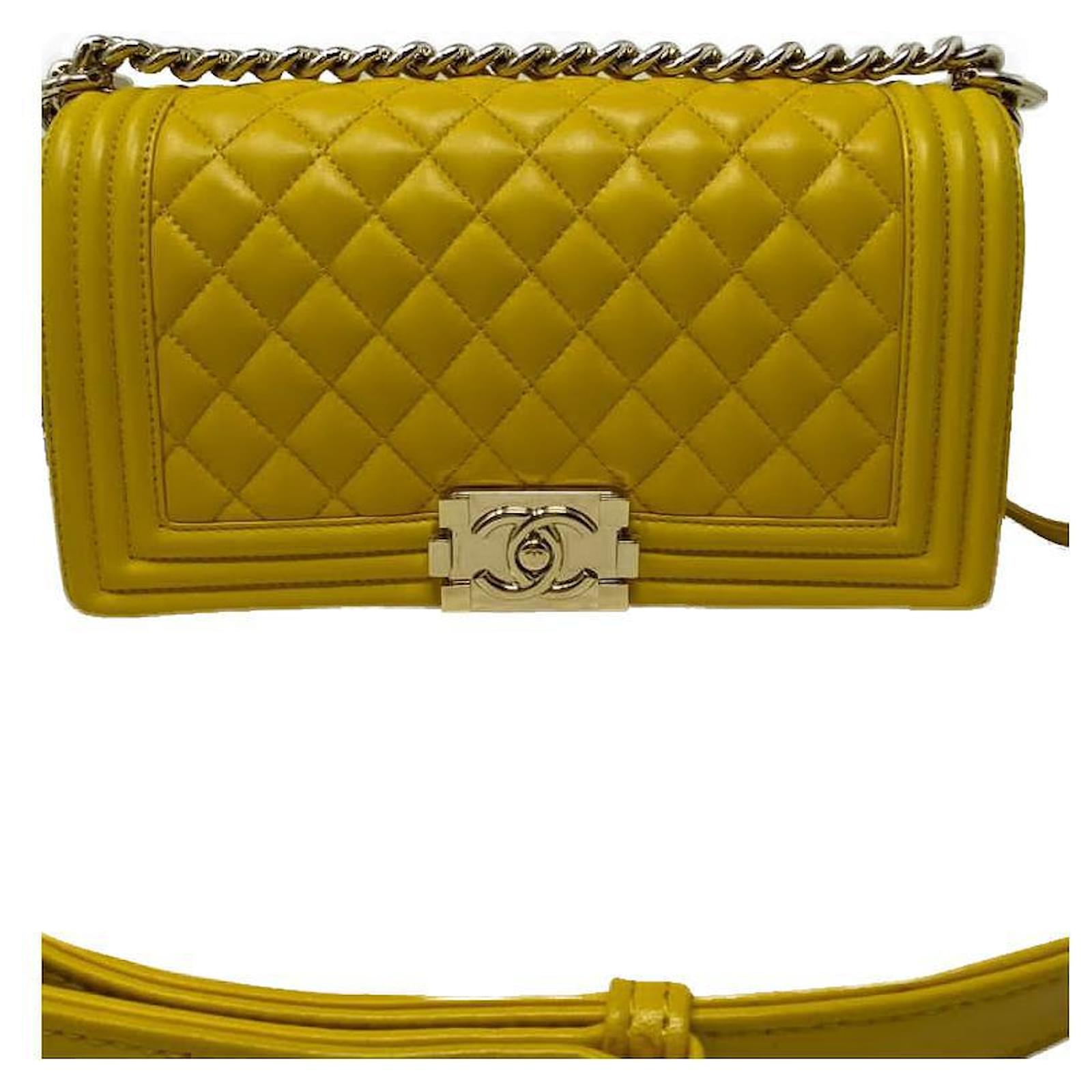 chanel boy yellow