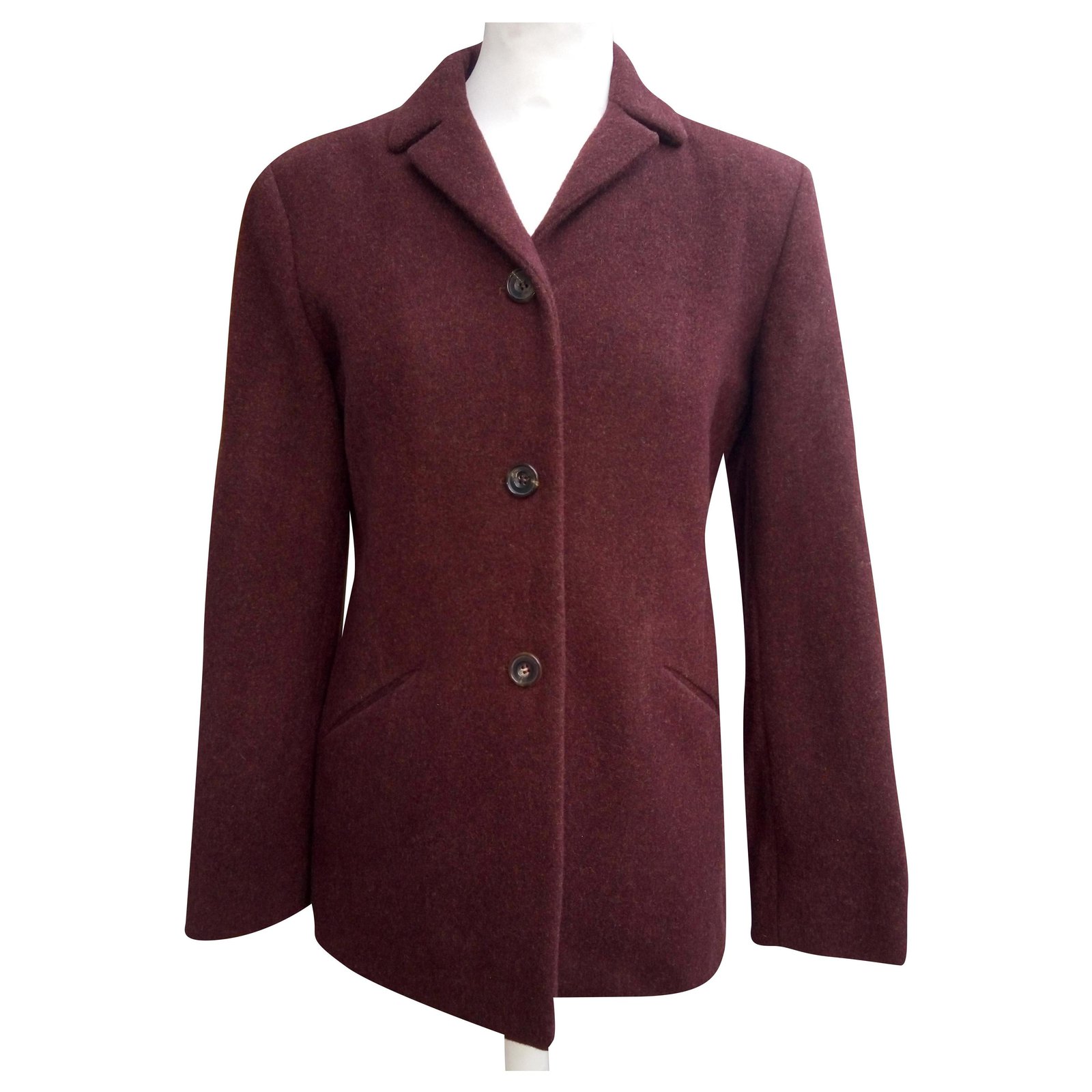 burgundy wool jacket