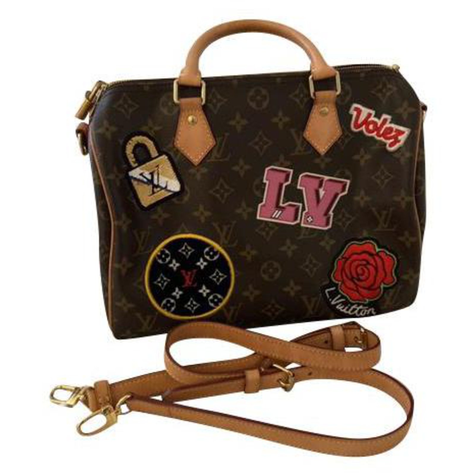 LOUIS VUITTON Speedy 30 limited edition bag in brown totem monogram canvas   VALOIS VINTAGE PARIS