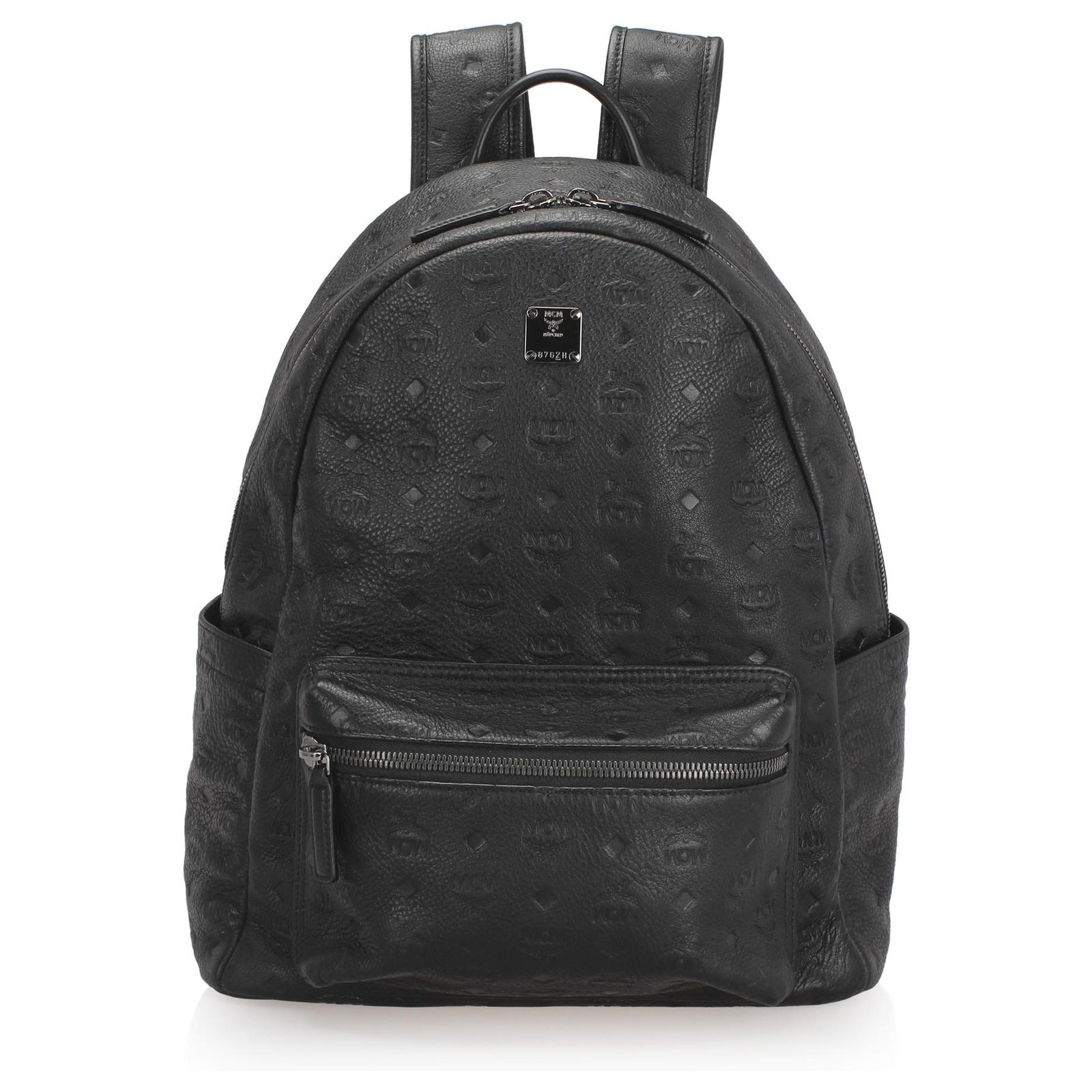MCM Ottomar Monogram Leather Backpack in Black