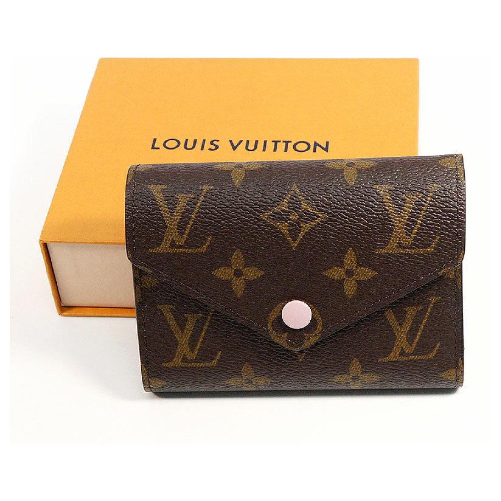 Louis Vuitton portofeuilles Victorine Womens Tri-fold wallet M62360 Rose  Ballerine Cloth ref.236736 - Joli Closet