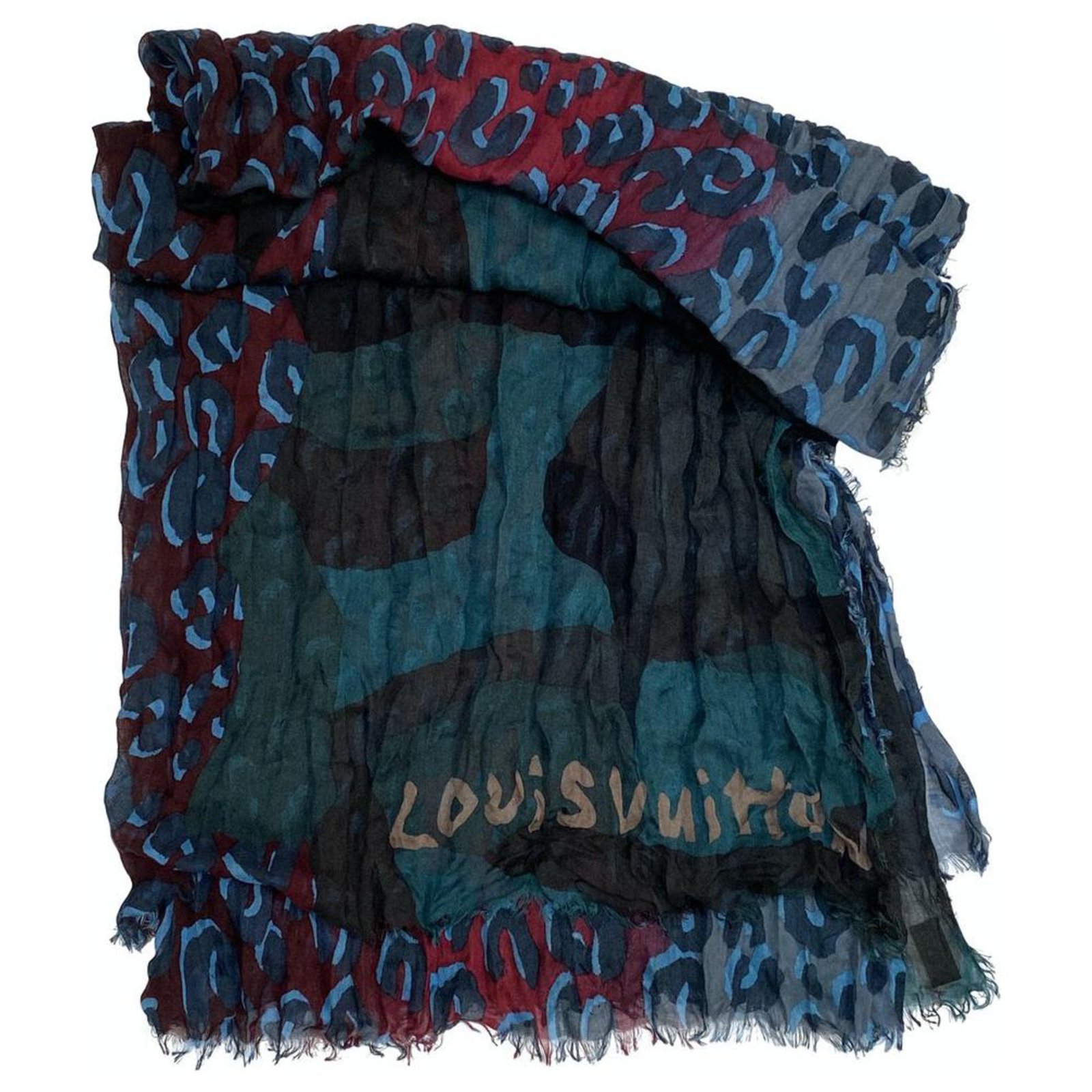 Louis Vuitton Brown Leopard Stephen Sprouse Cashmere Scarf