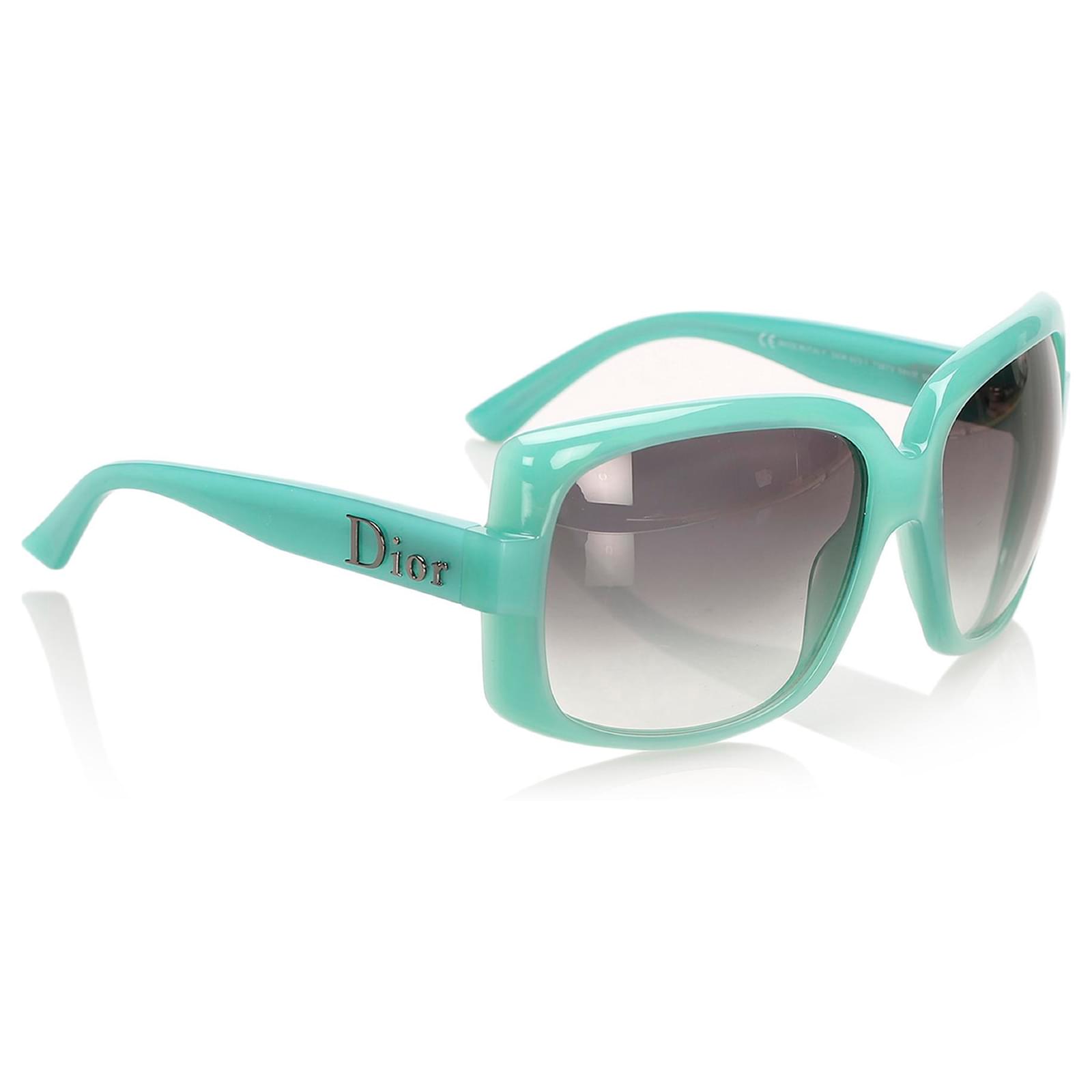 Occhiali da sole quadrati colorati Dior Nero Verde Plastica ref.236959 -  Joli Closet