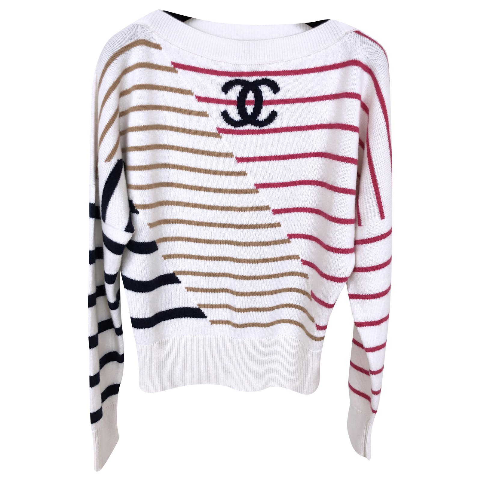 Chanel La Pausa Sweater Cream Cashmere ref665453  Joli Closet