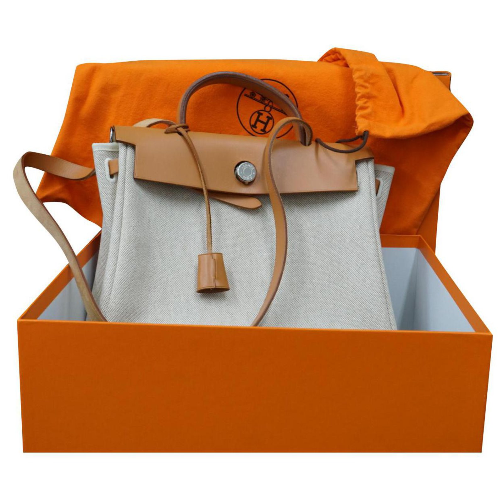 HERMES Herbag Cabass GM With spare bag Tote Bag Toile H natural