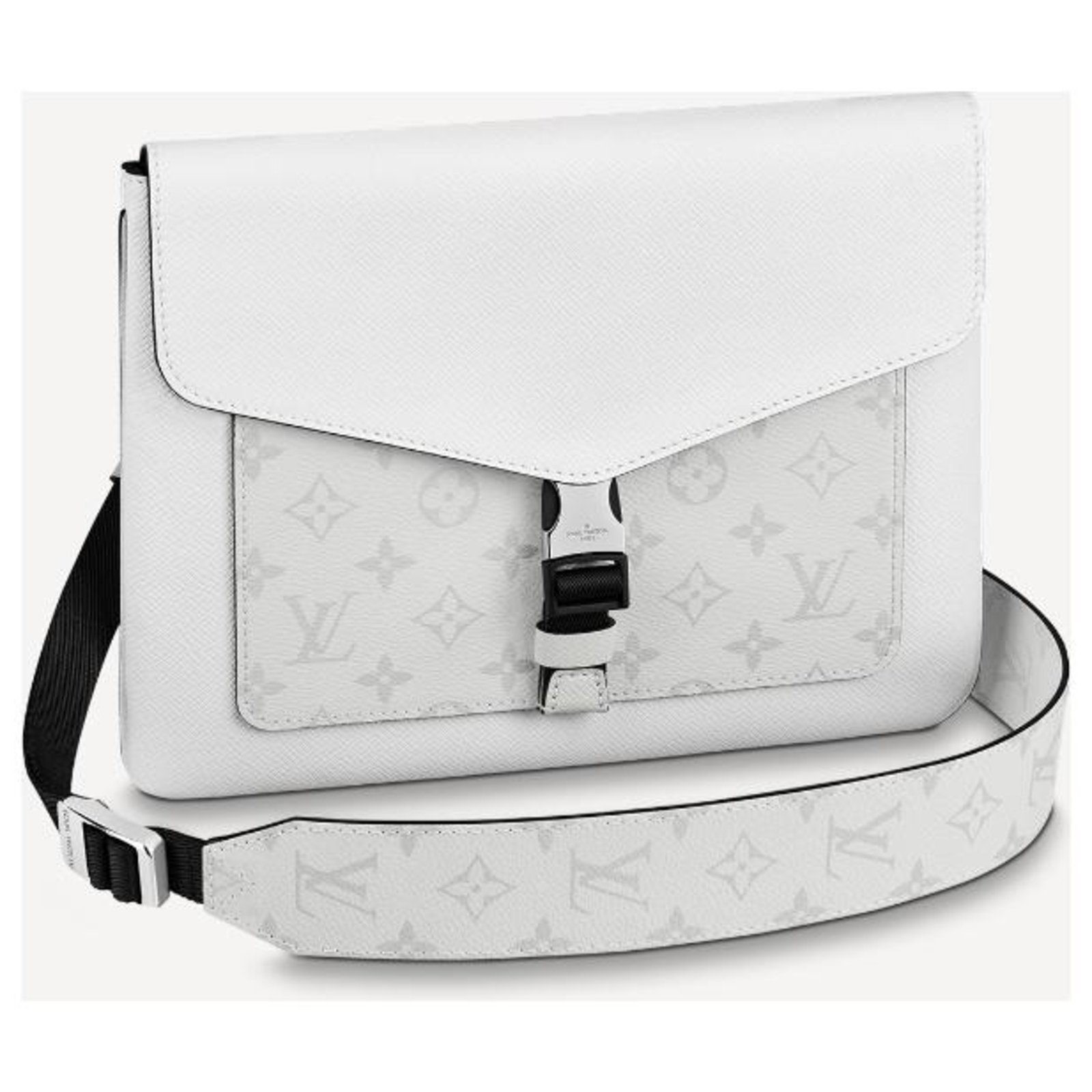 Louis Vuitton Sacoche LV Outdoor Flap Cuir Blanc ref.237408 - Joli Closet