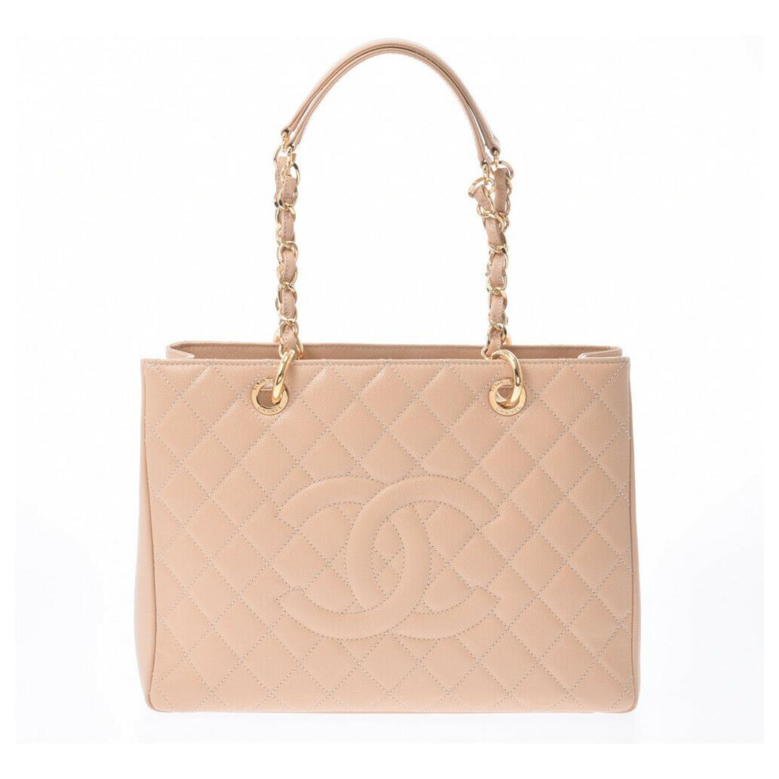 Chanel GST (grand shopping tote) Beige Leather ref.238141 - Joli Closet