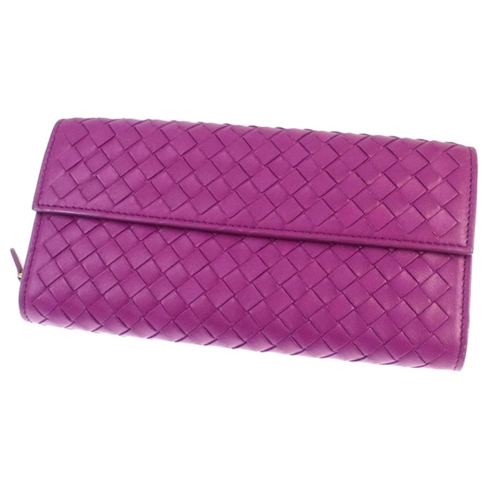 bottega veneta purple wallet