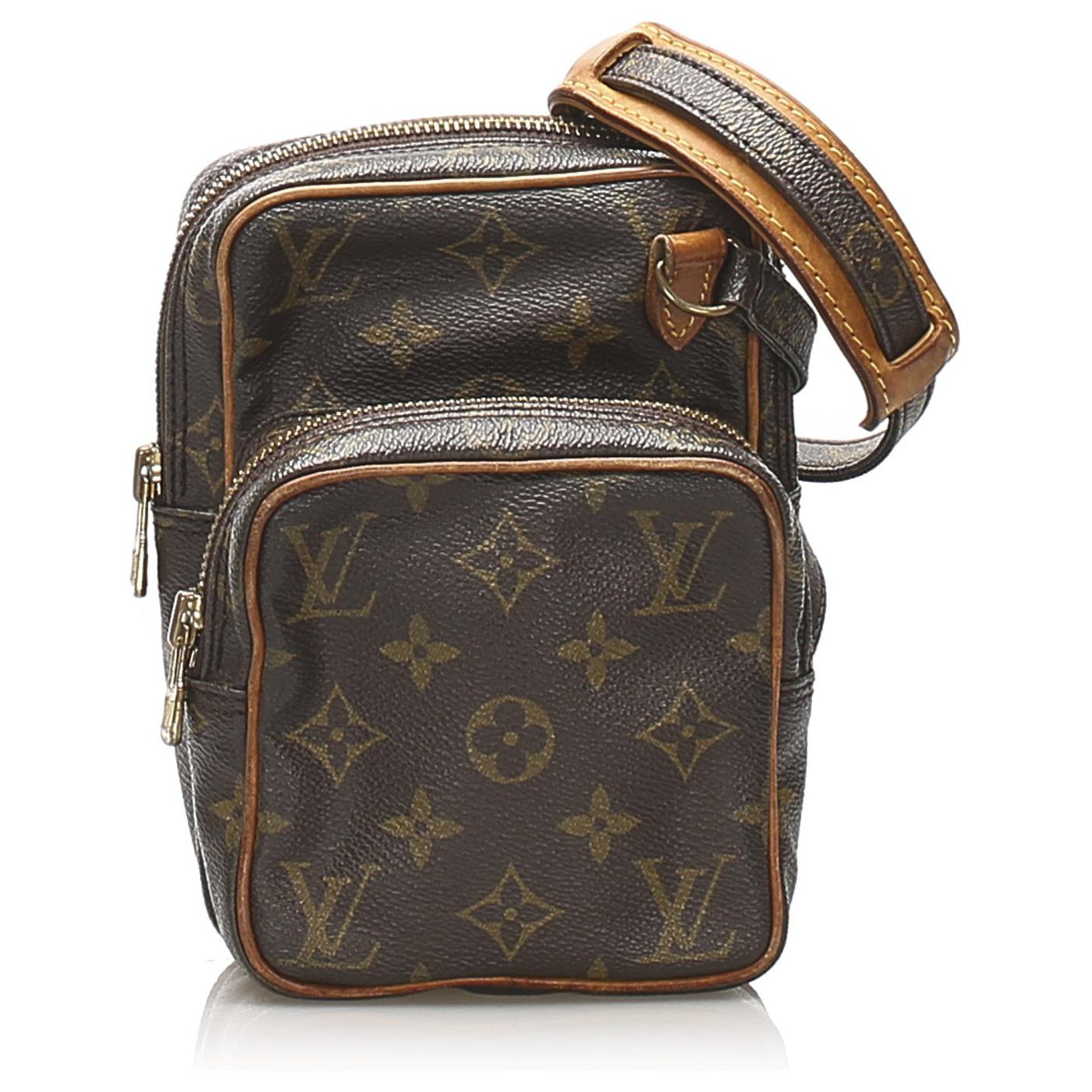 Louis Vuitton Brown Monogram Mini e Leather Cloth ref.238552
