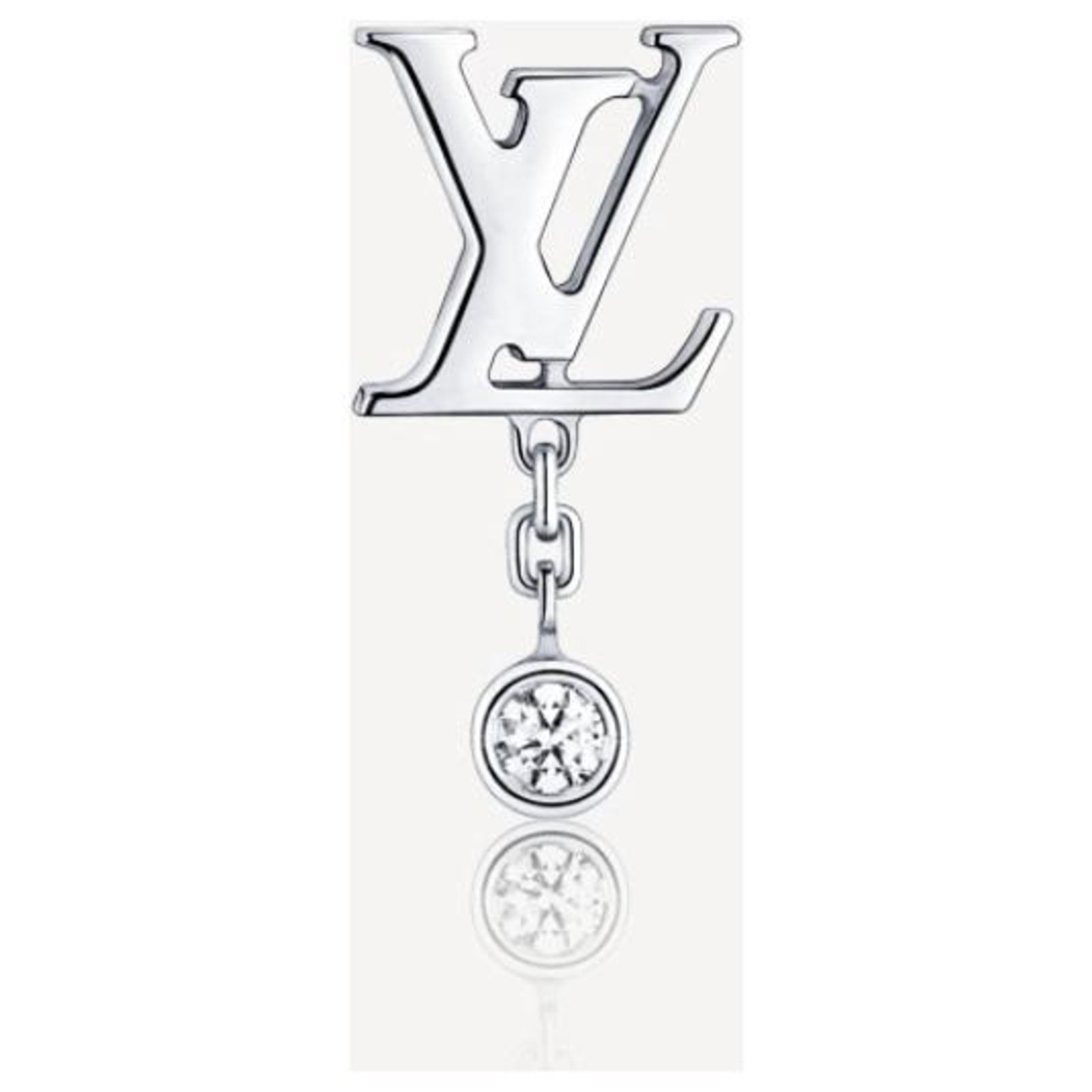 Louis Vuitton Idylle Blossom LV Ear Stud, White Gold and Diamond, Silver