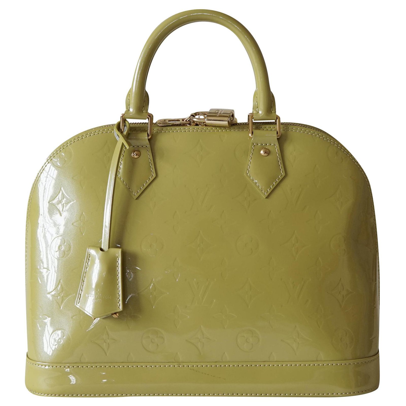 Alma Louis Vuitton Handbags Light green Patent leather ref.239346 - Joli  Closet