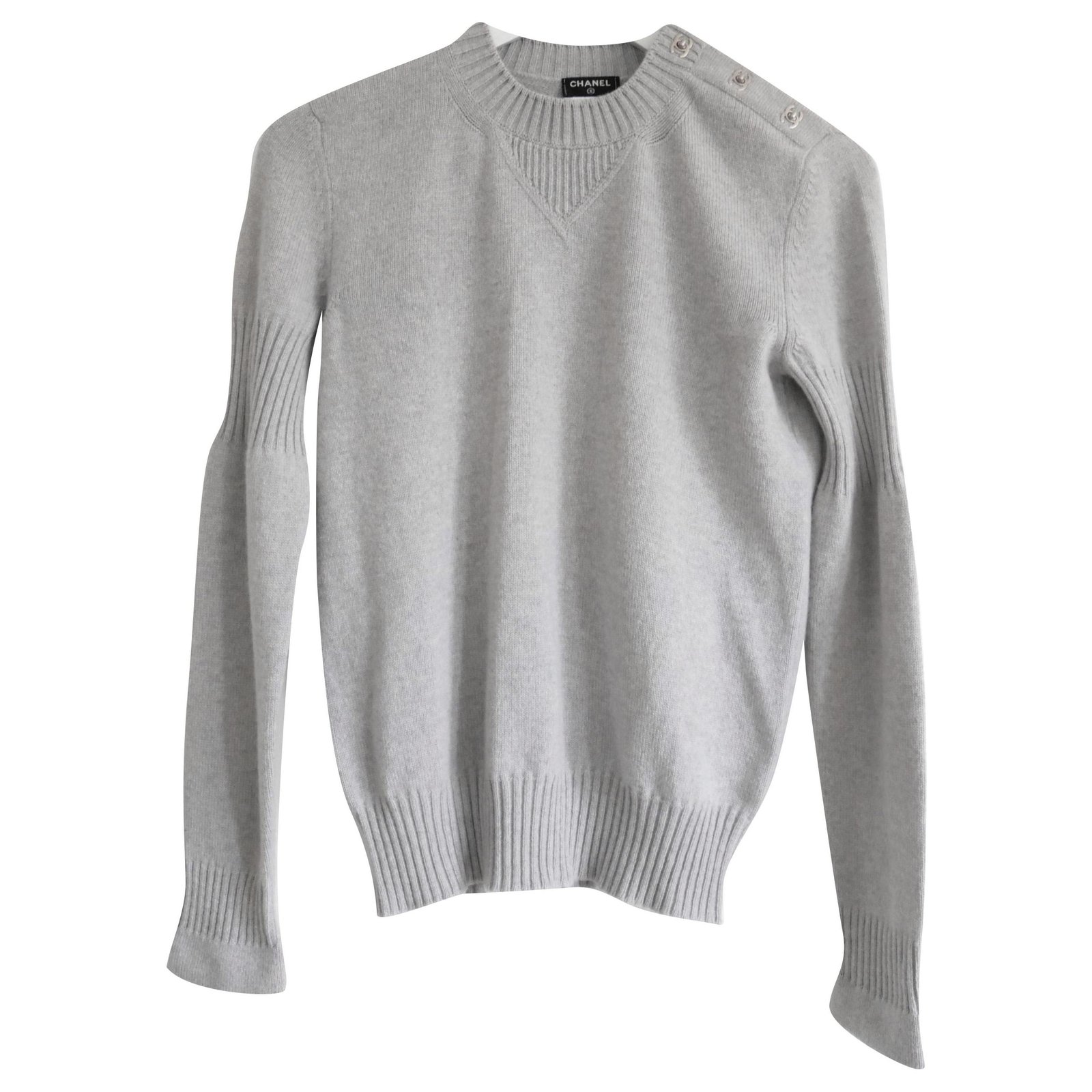 chanel sweater grey