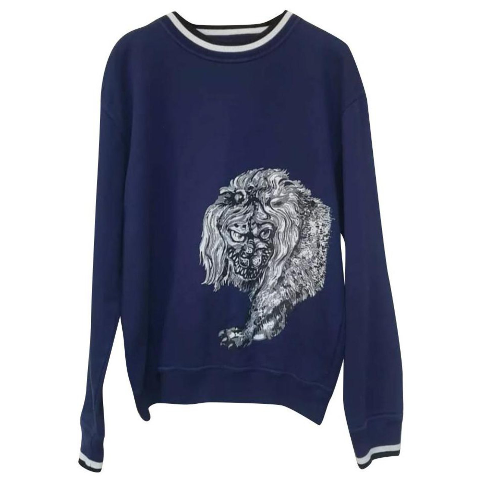 Louis Vuitton Lion Sweatshirt Sz. S Dark blue Cotton ref.239890 - Joli  Closet