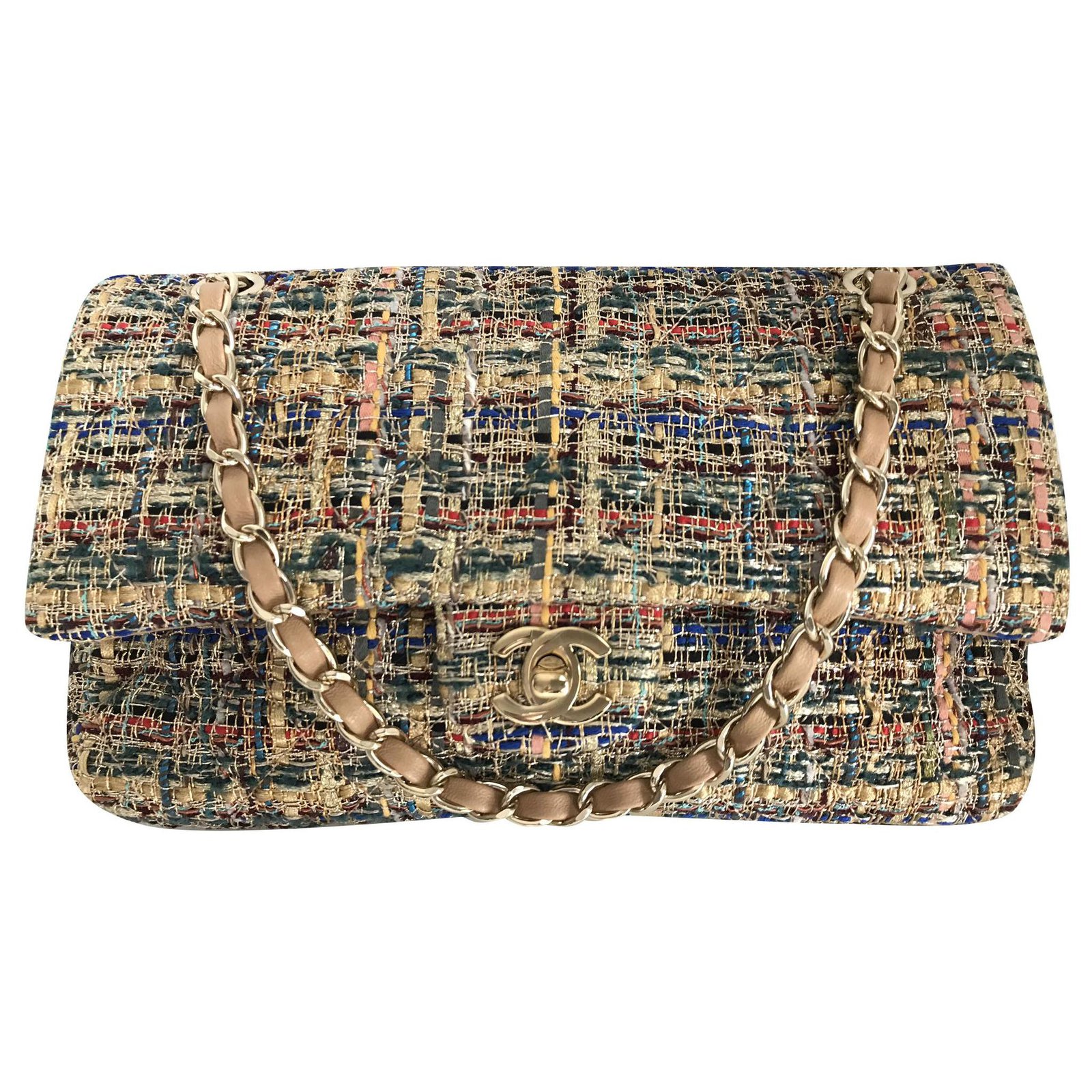 Timeless Chanel Handbags Multiple colors Tweed ref.240468 - Joli Closet