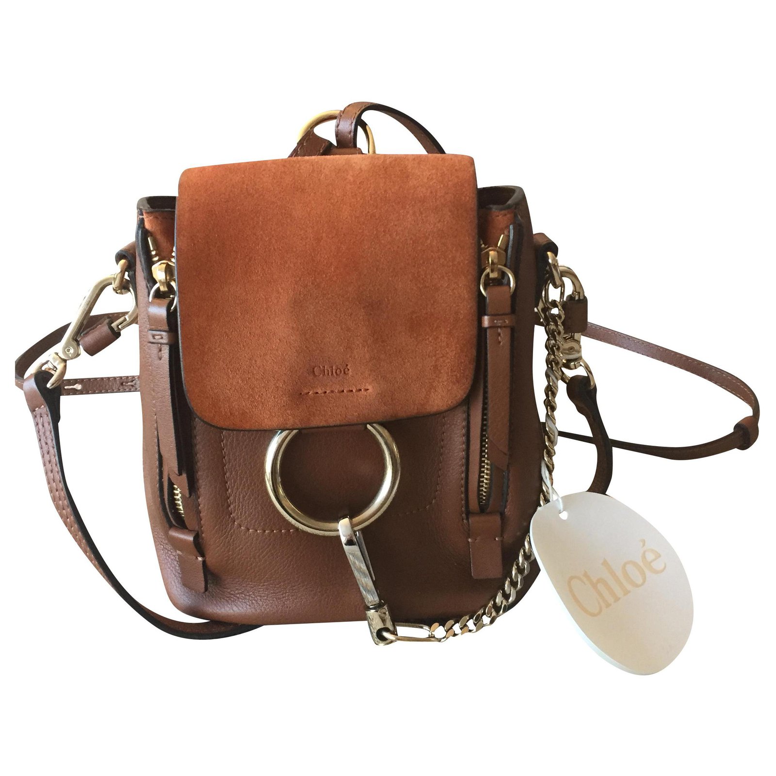 Chloé Faye backpack Brown Leather ref.240632 - Joli Closet