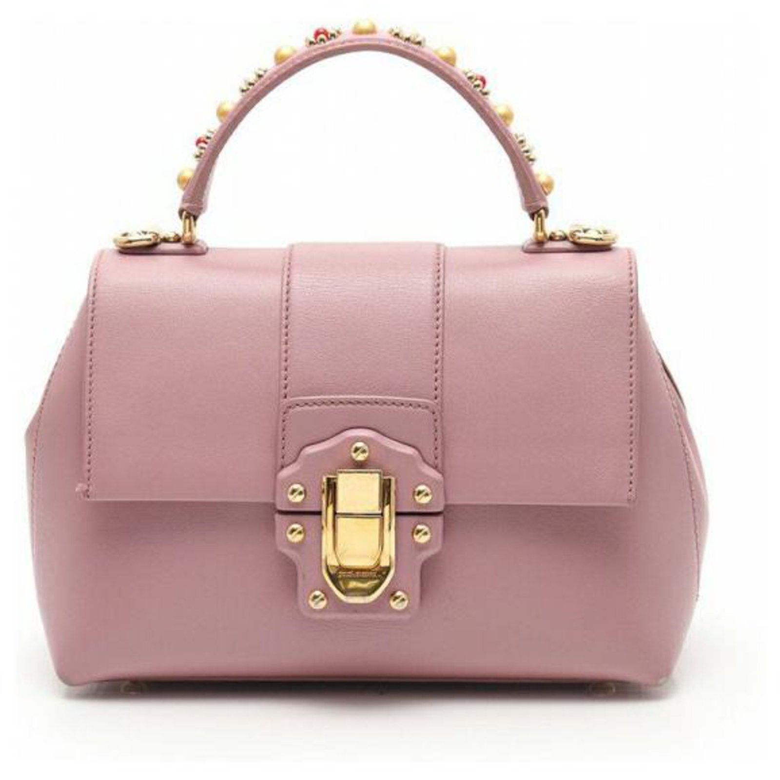 DOLCE & GABBANA LUCIA Pink Leather ref.241132 - Joli Closet