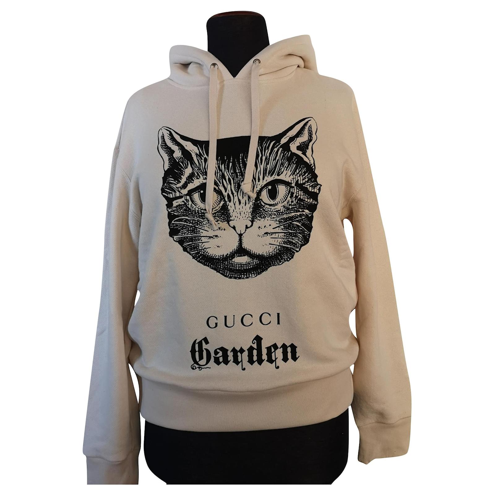 Boutique Printed Hooded Sweatshirt In White