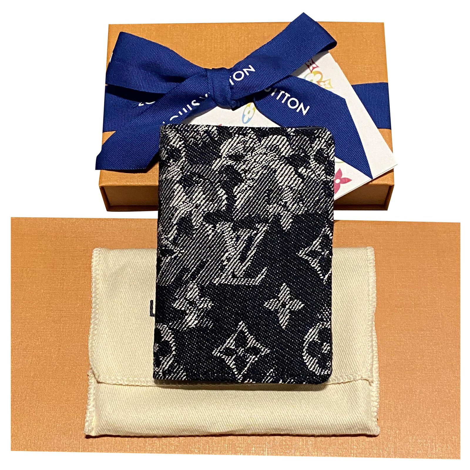 Louis Vuitton Pocket organiser tapestry Navy blue Denim ref.241322