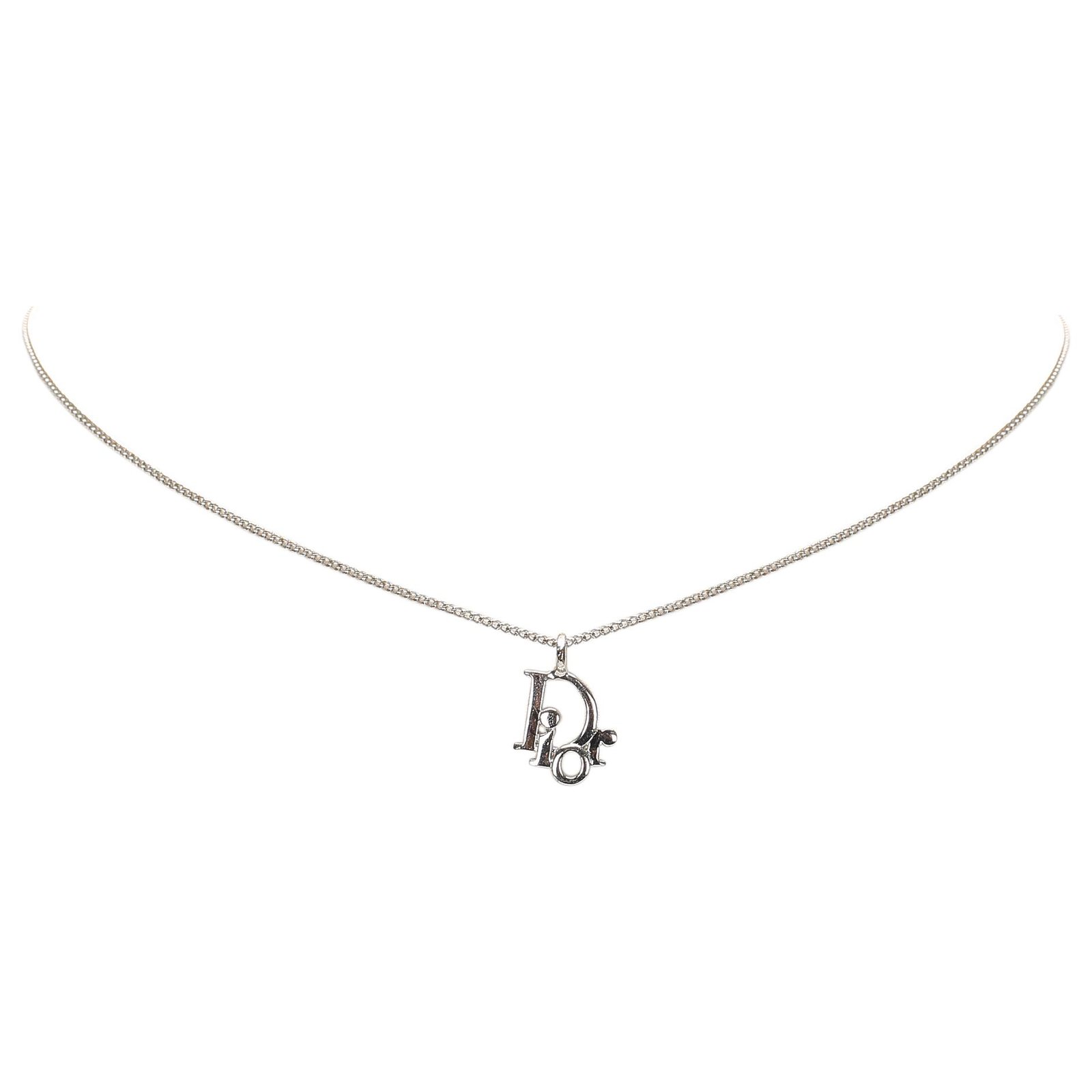 dior logo necklace