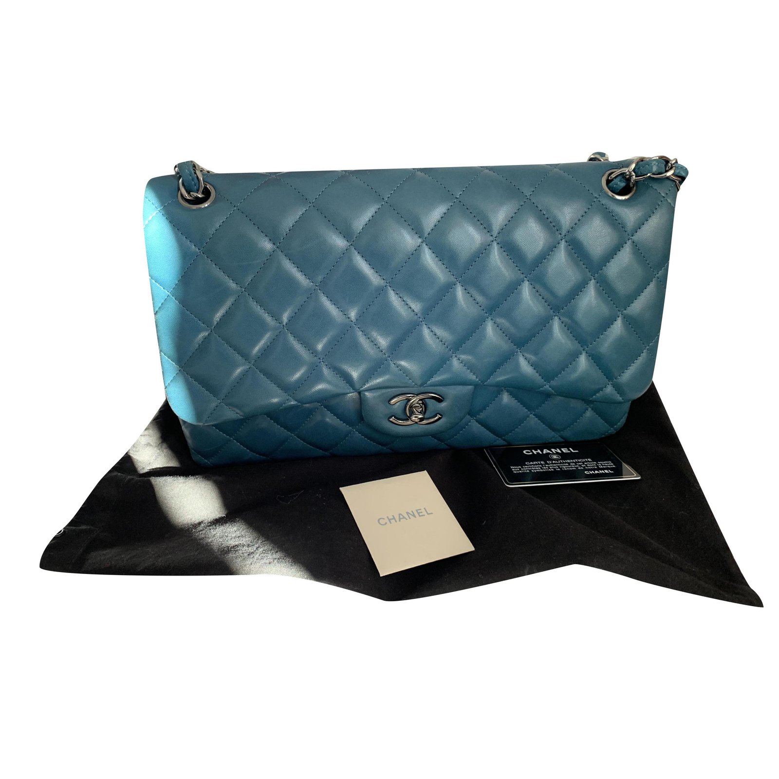 chanel classic flap bolsa turquoise