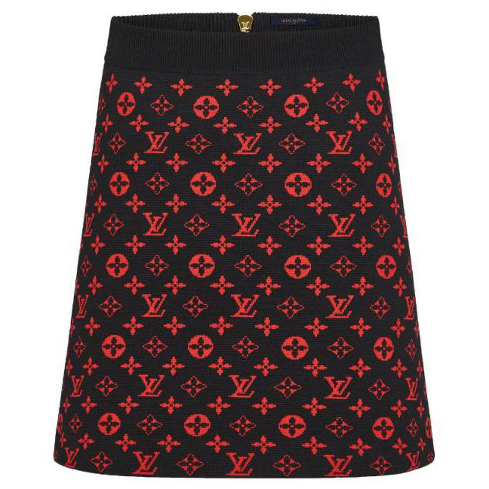 Louis Vuitton Monogram skirt Red Viscose ref.293205 - Joli Closet
