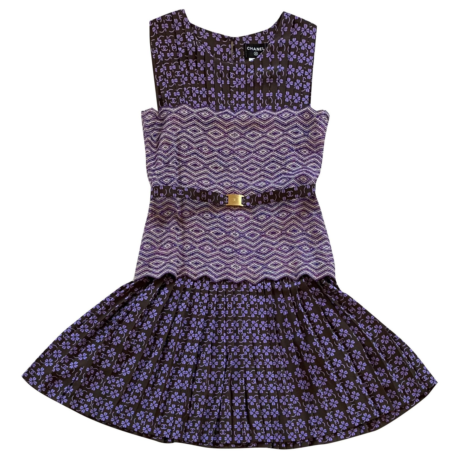 Chanel purple dress best sale