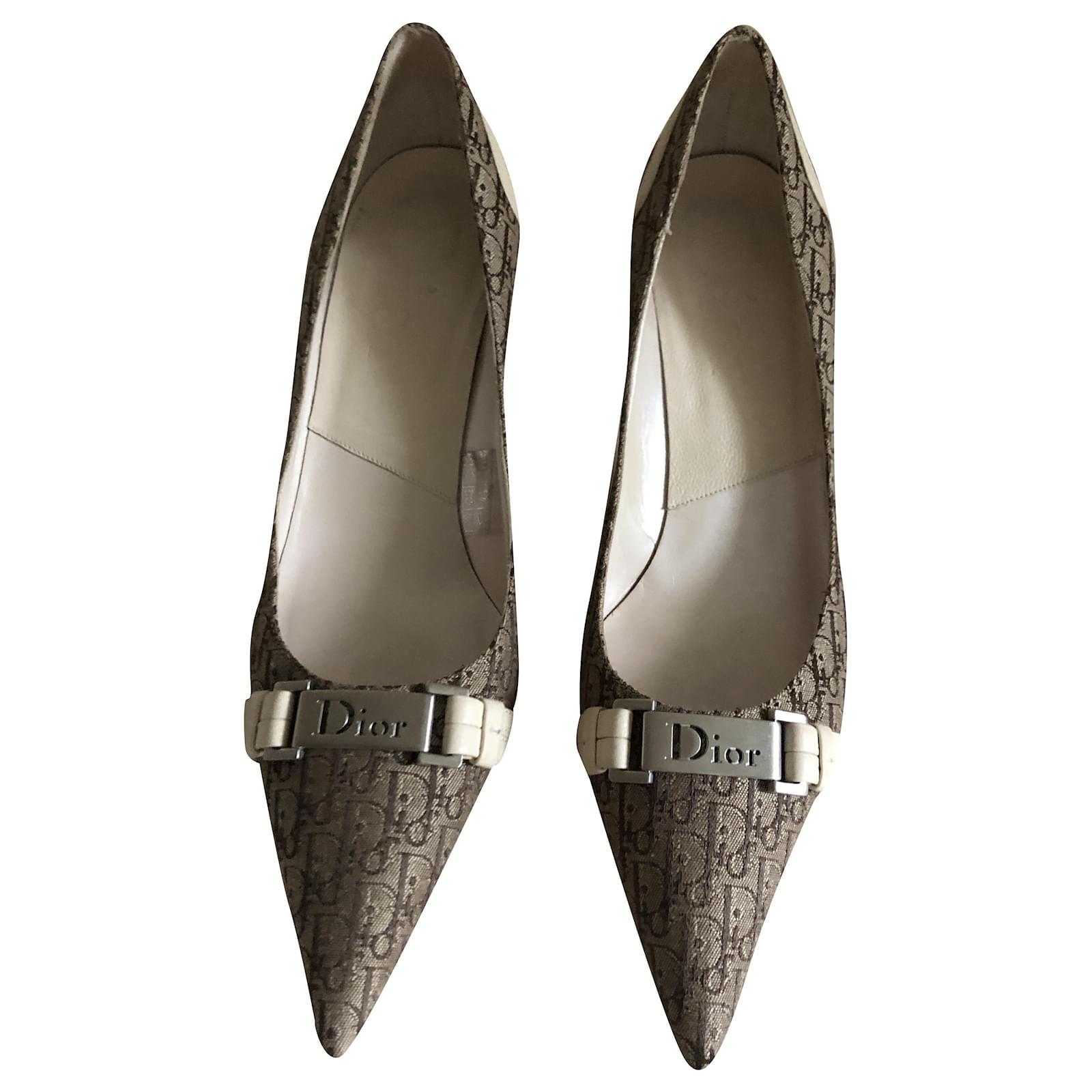 Dior Heels Beige Cloth ref.242740 Joli Closet