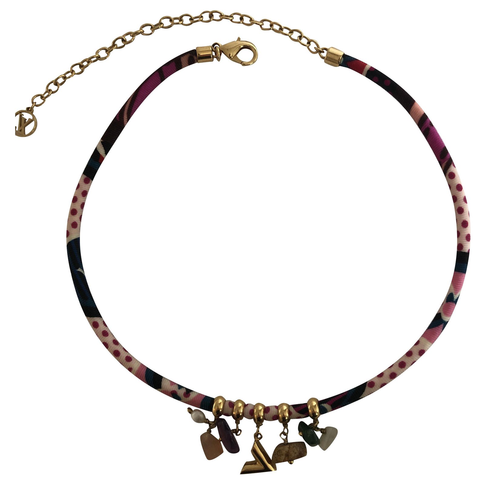 Louis Vuitton Necklaces Multiple colors Silk ref.242815 - Joli Closet