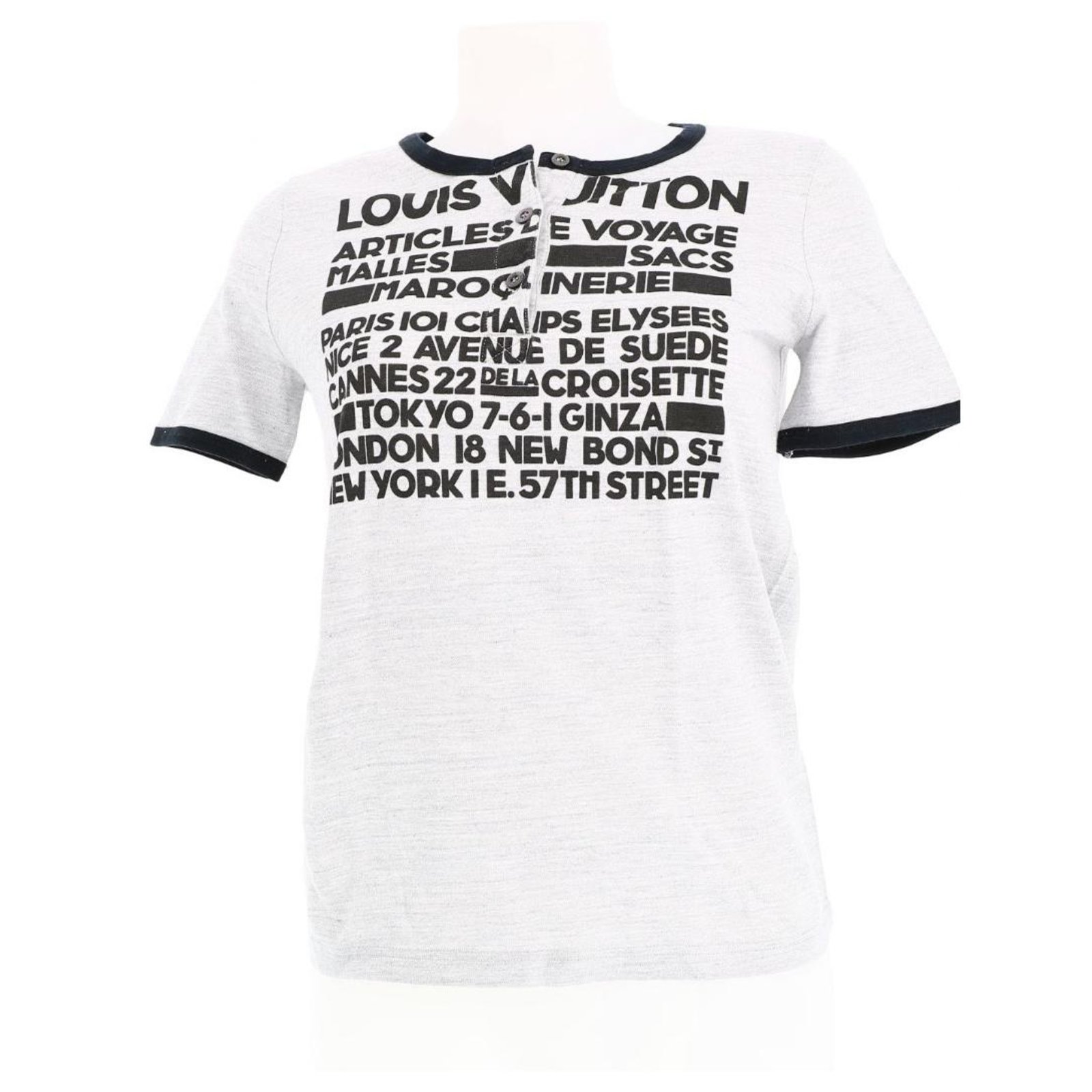 Louis Vuitton Tops Navy blue Cotton ref.242872 - Joli Closet