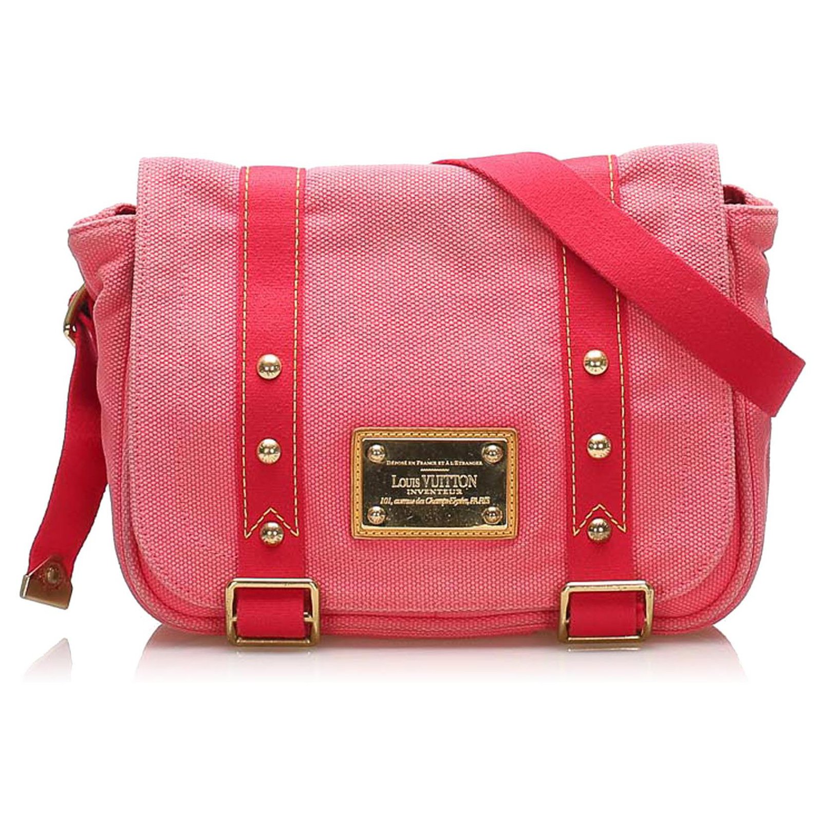 Louis Vuitton Pink Antigua Besace PM Red Cloth Cloth ref.243218 - Joli  Closet