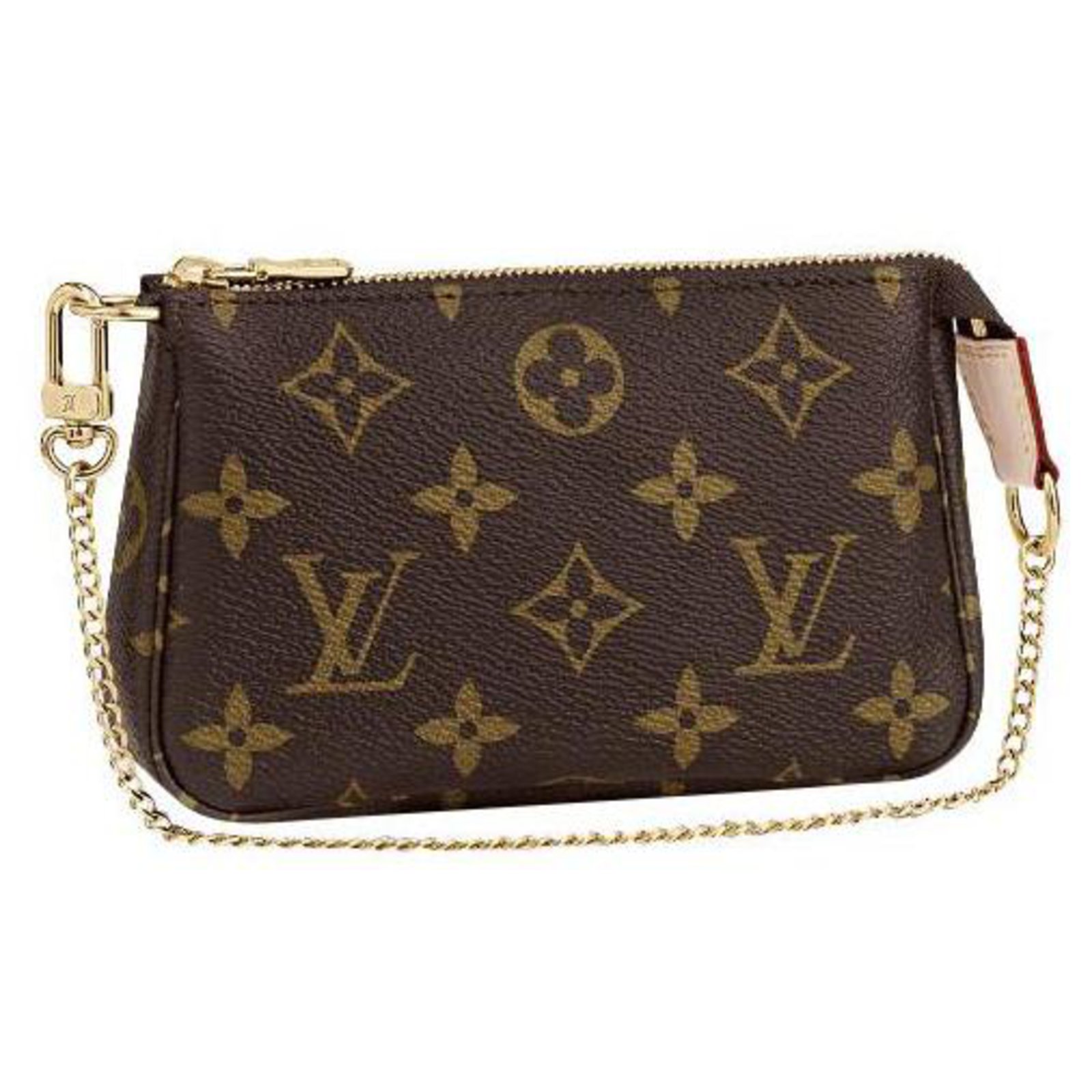 Louis Vuitton LV Mini pochette Accessoires Mono Brown Leather ref.243324 -  Joli Closet