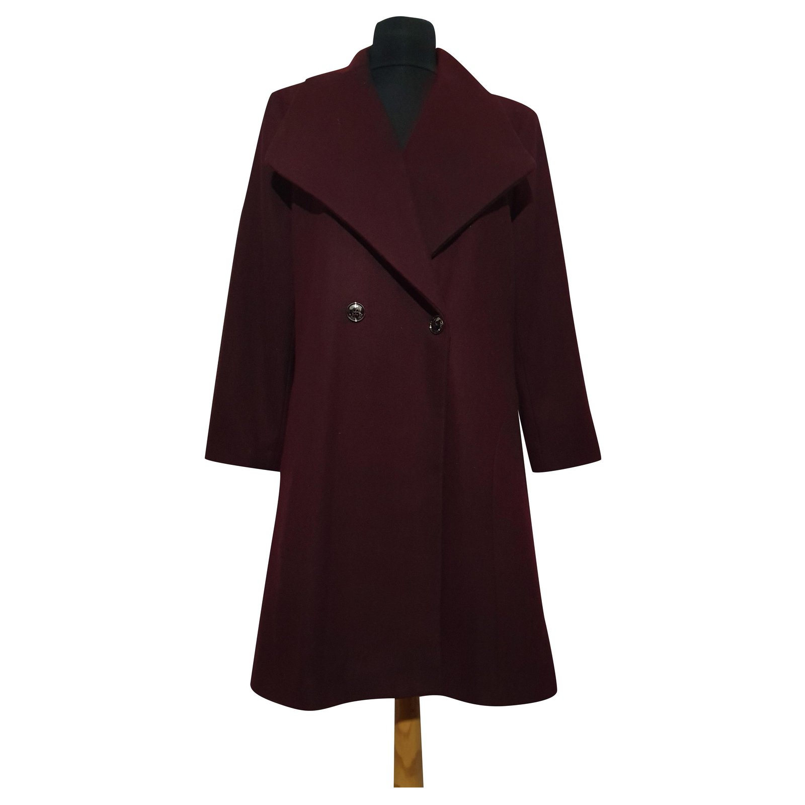 burgundy michael kors coat