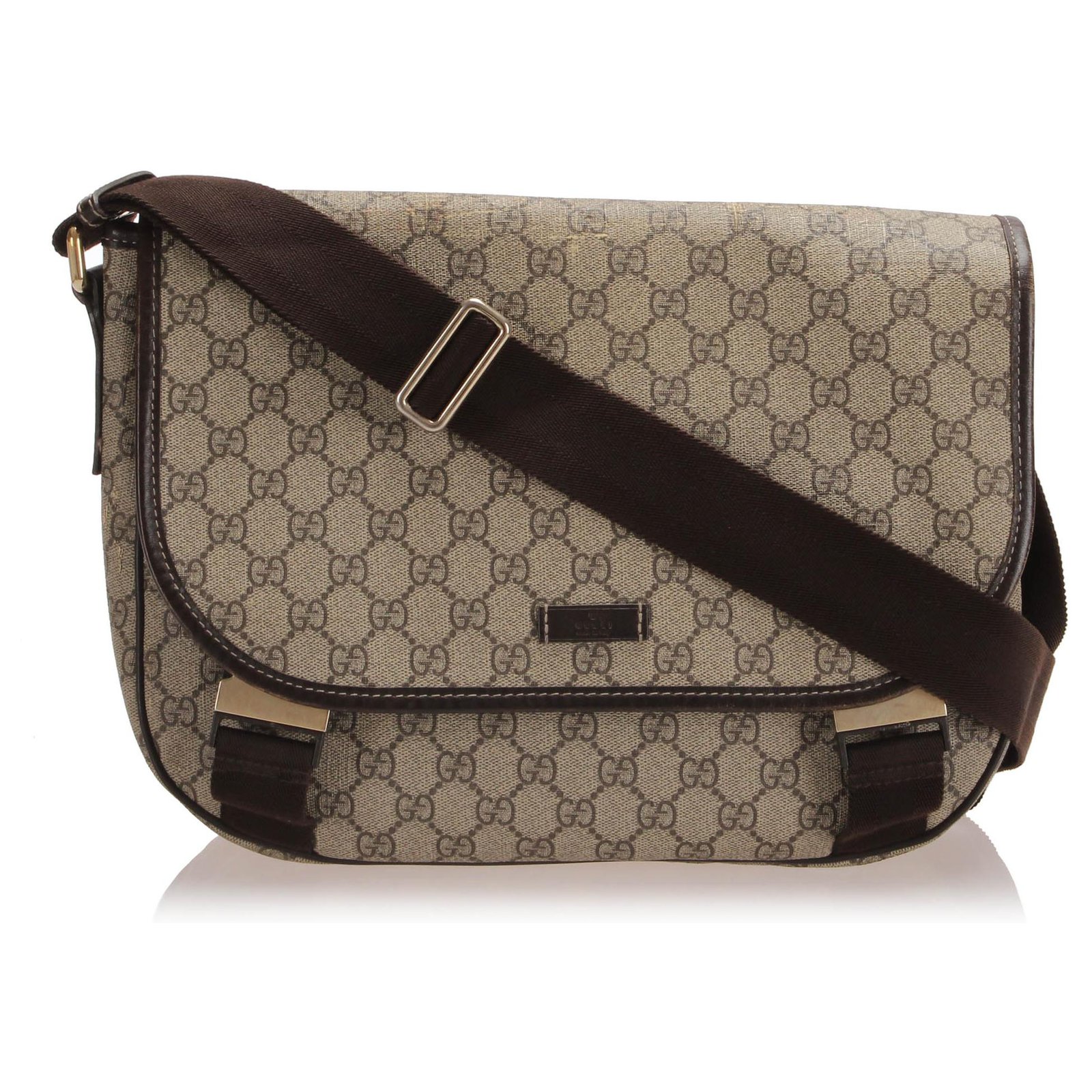 Gucci Messenger Crossbody Guccissima GG Adjustable Strap Brown/Beige - US