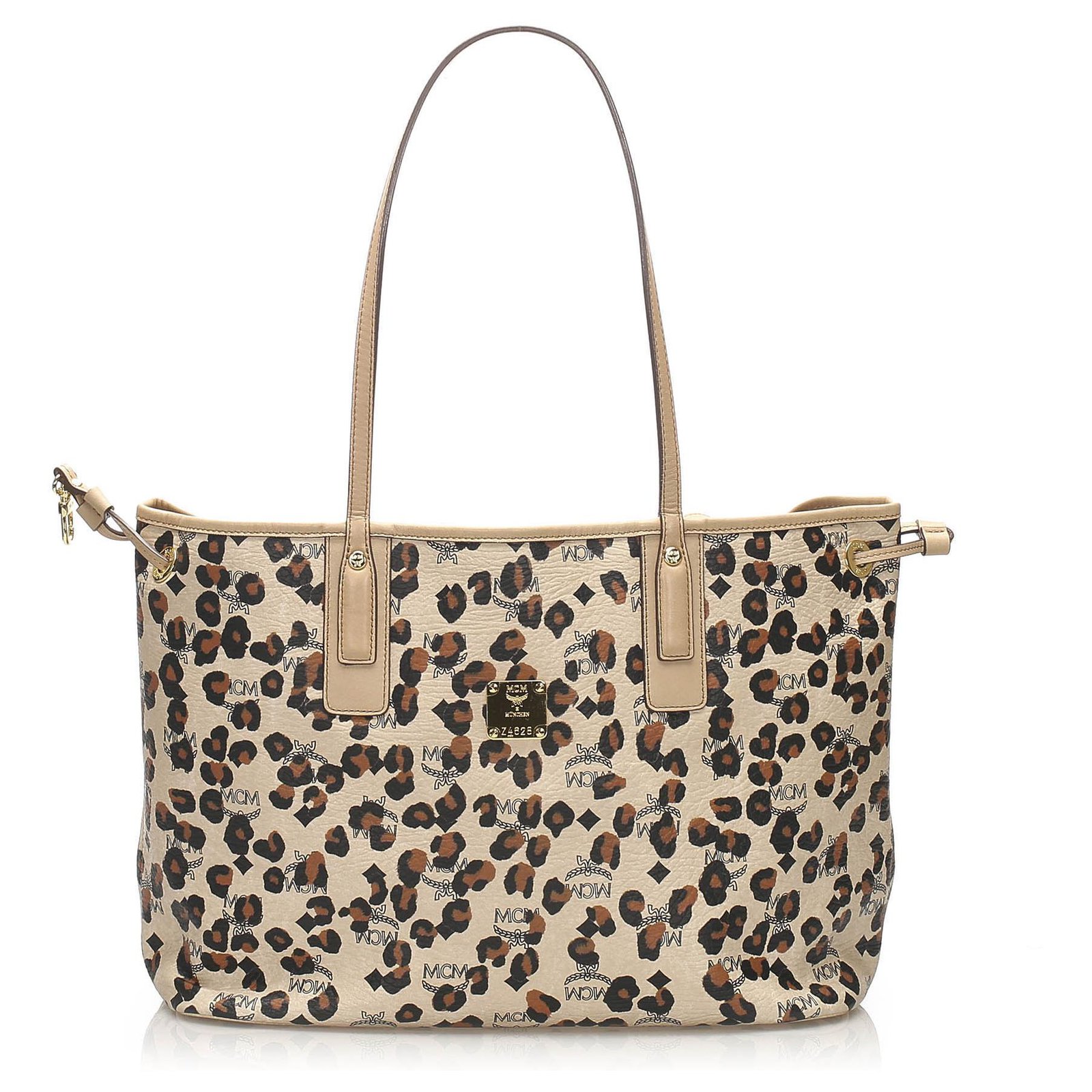 mcm leopard tote