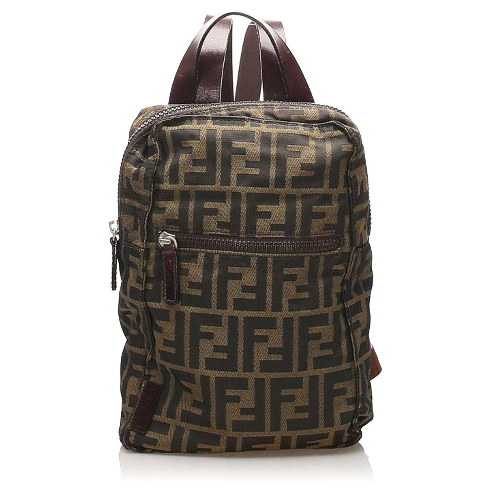 fendi zucca canvas backpack