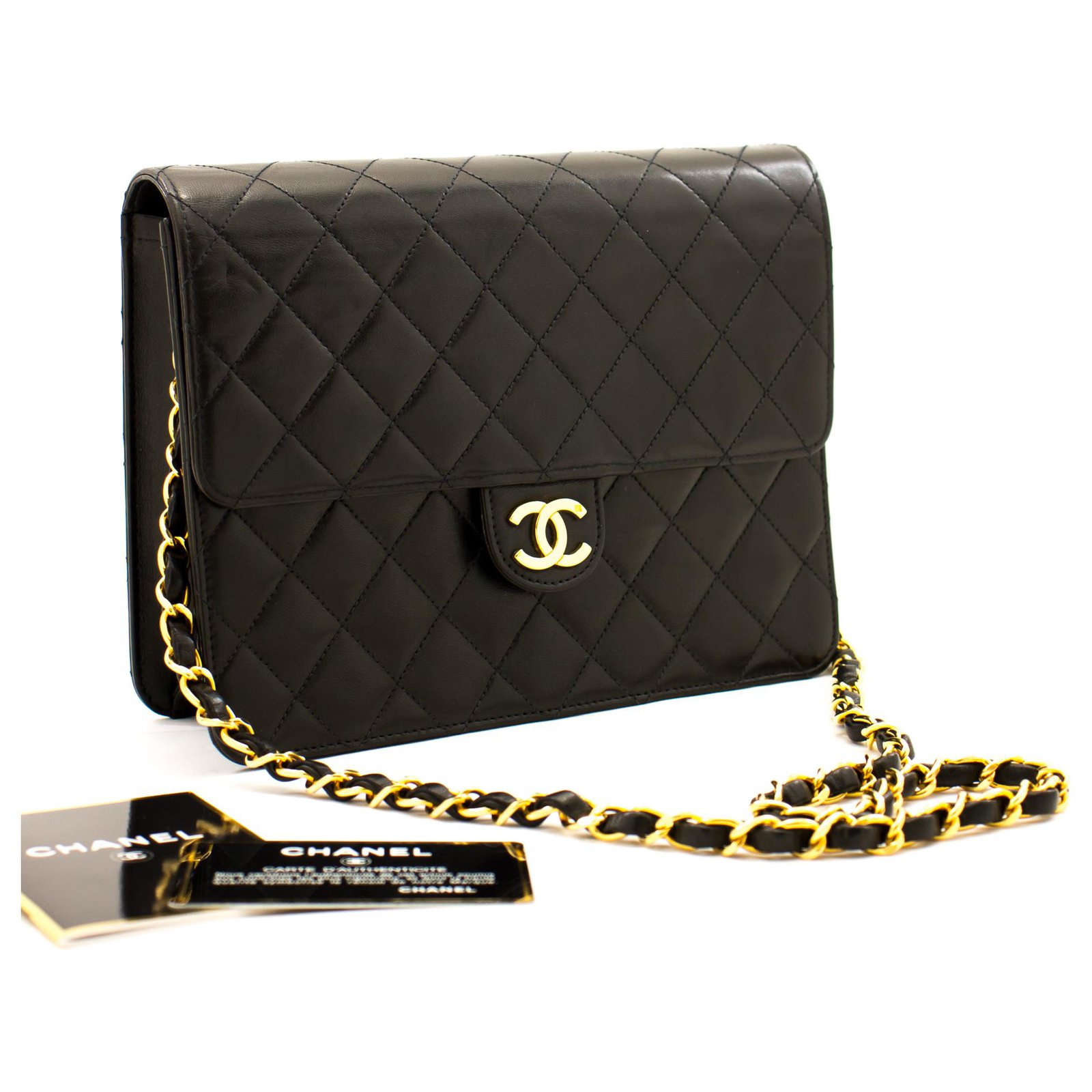 Chanel Black Lambskin Quilted Citizen Small Flap Chain Bag