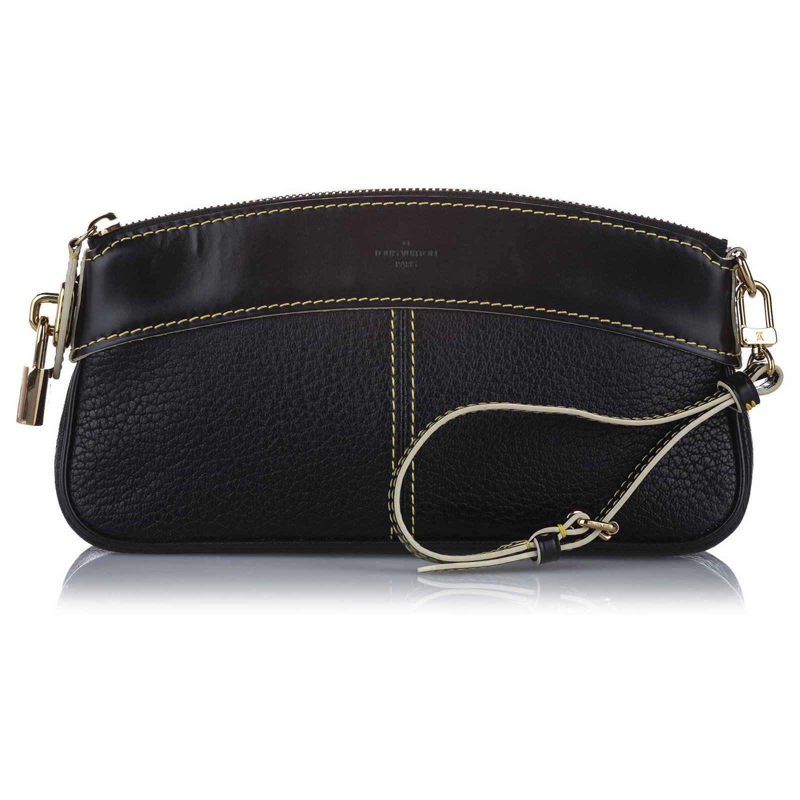 Louis Vuitton Suhali Lockit Clutch Black 566736