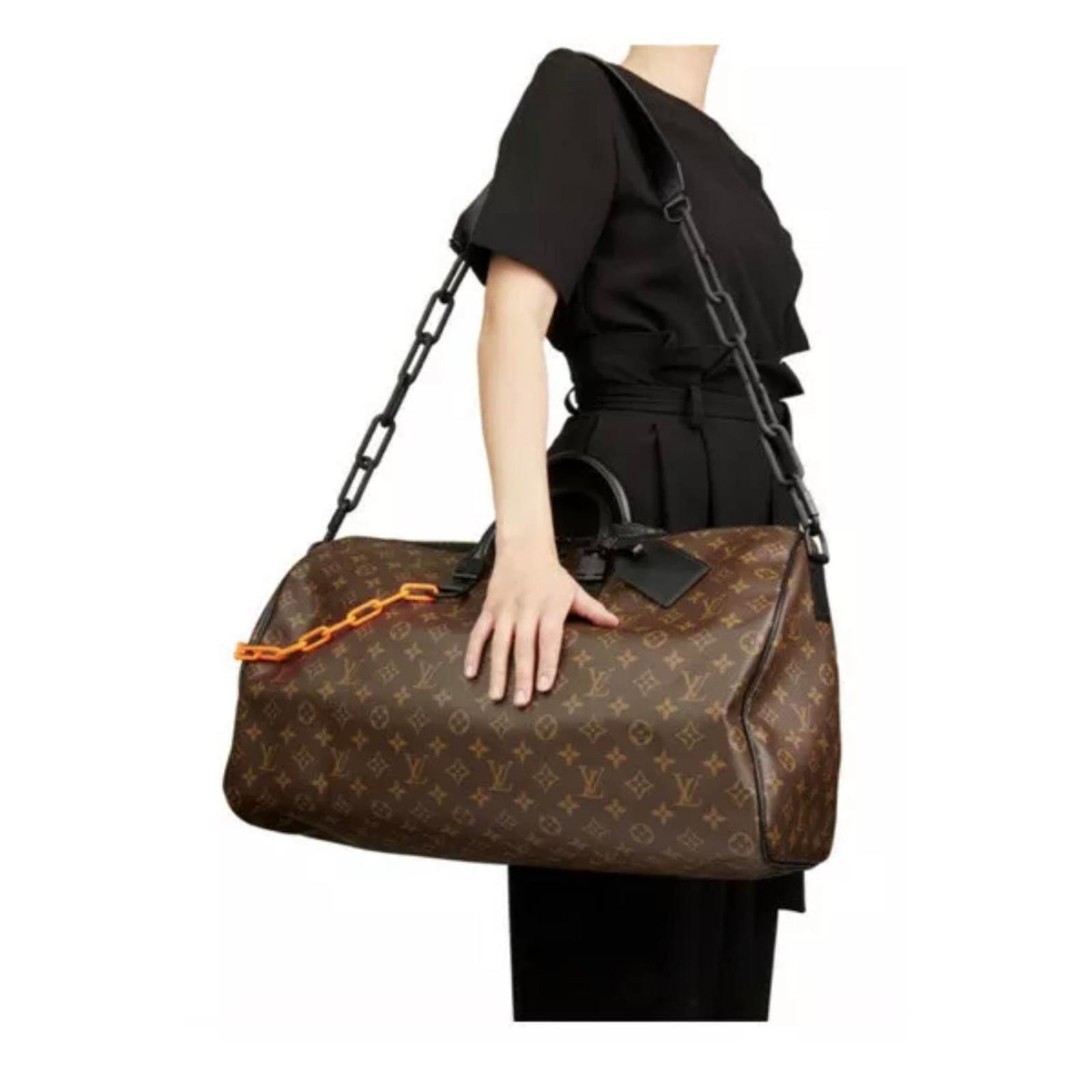 Louis Vuitton Keepall virgil abloh Dunkelbraun Leinwand ref.244549 - Joli  Closet