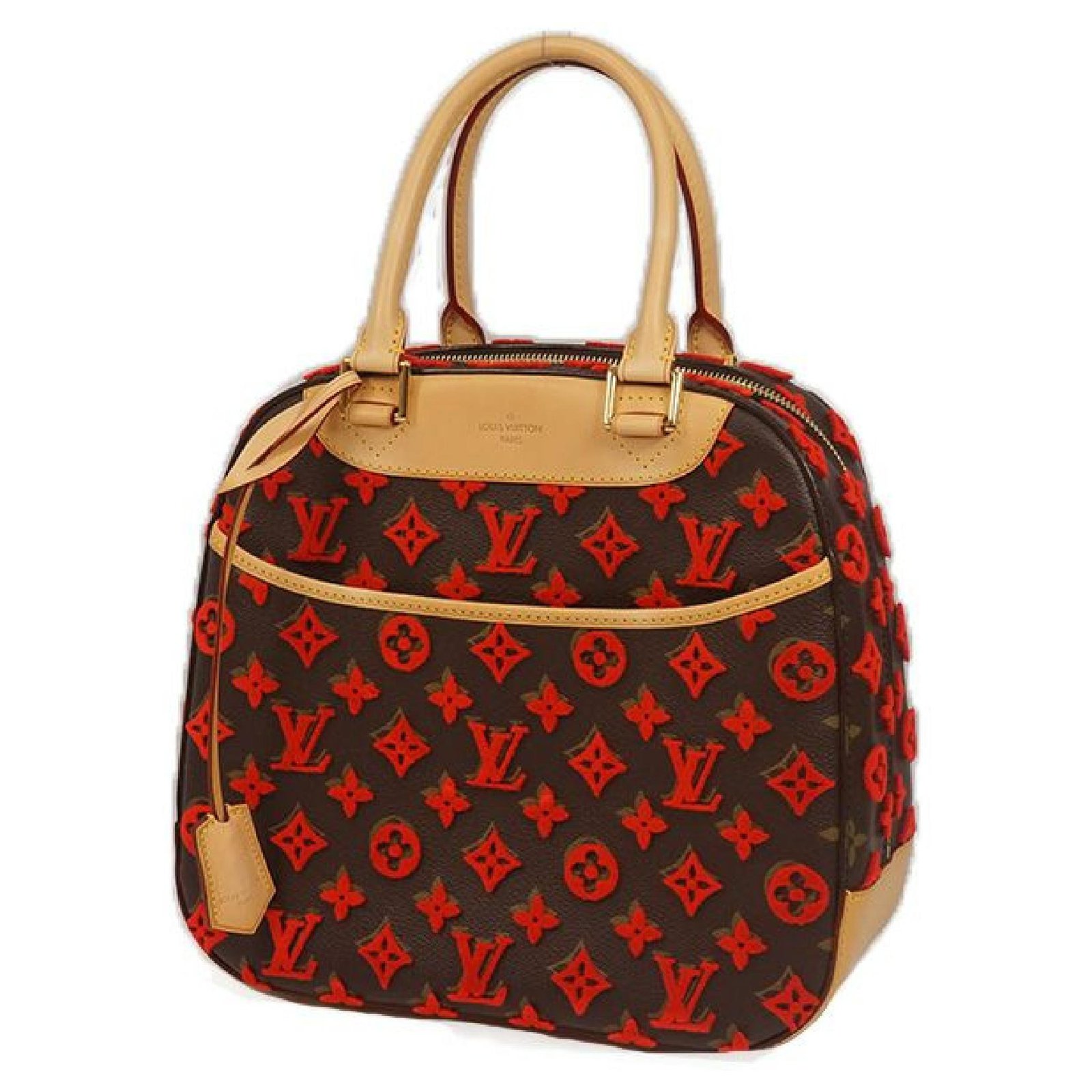 Louis Vuitton Monogram Tuffetage Deauville Cube Bag - Brown Handle