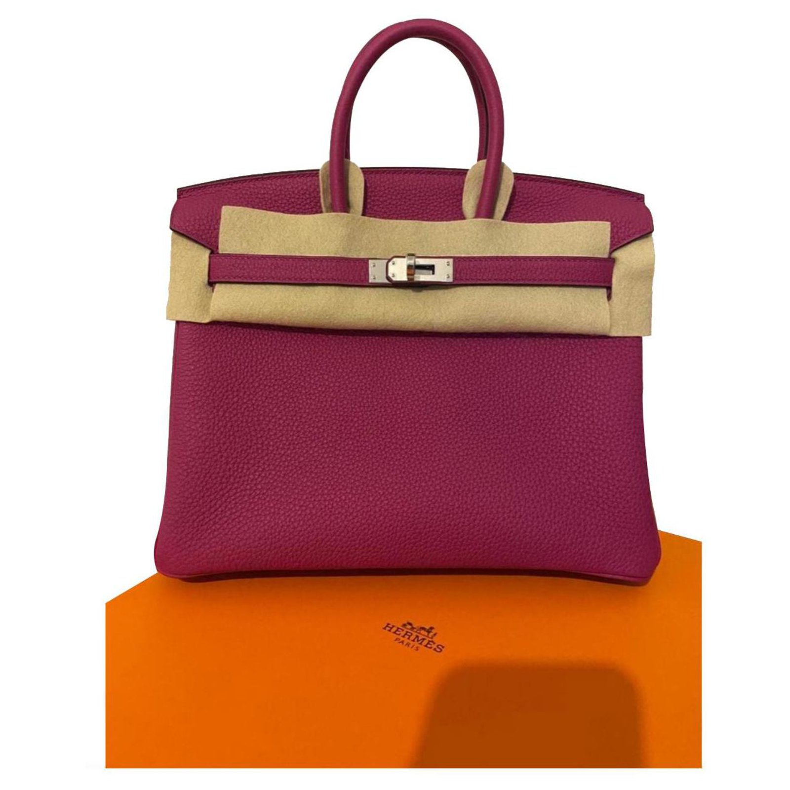Acapulco Hermès Hermes Birkin Veau Togo Rose Pourpre Bag Pink Purple  Leather ref.244658 - Joli Closet